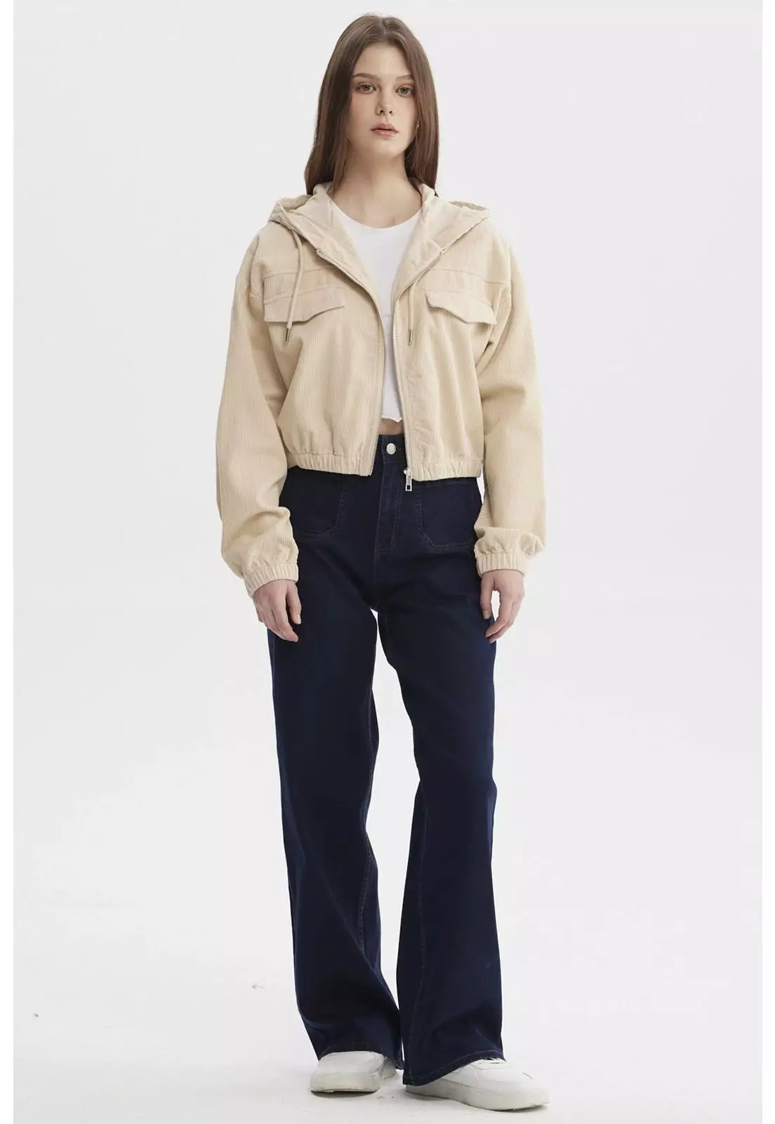 Chaqueta Mujer Slim Beige-3