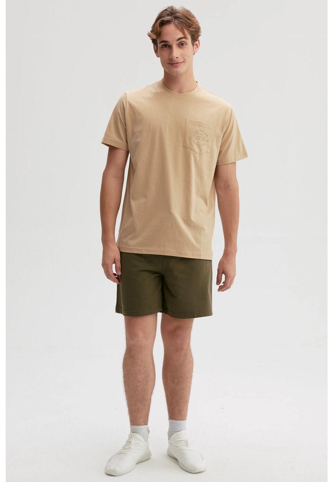 Bermuda Hombre Básico Verde Olivo-3
