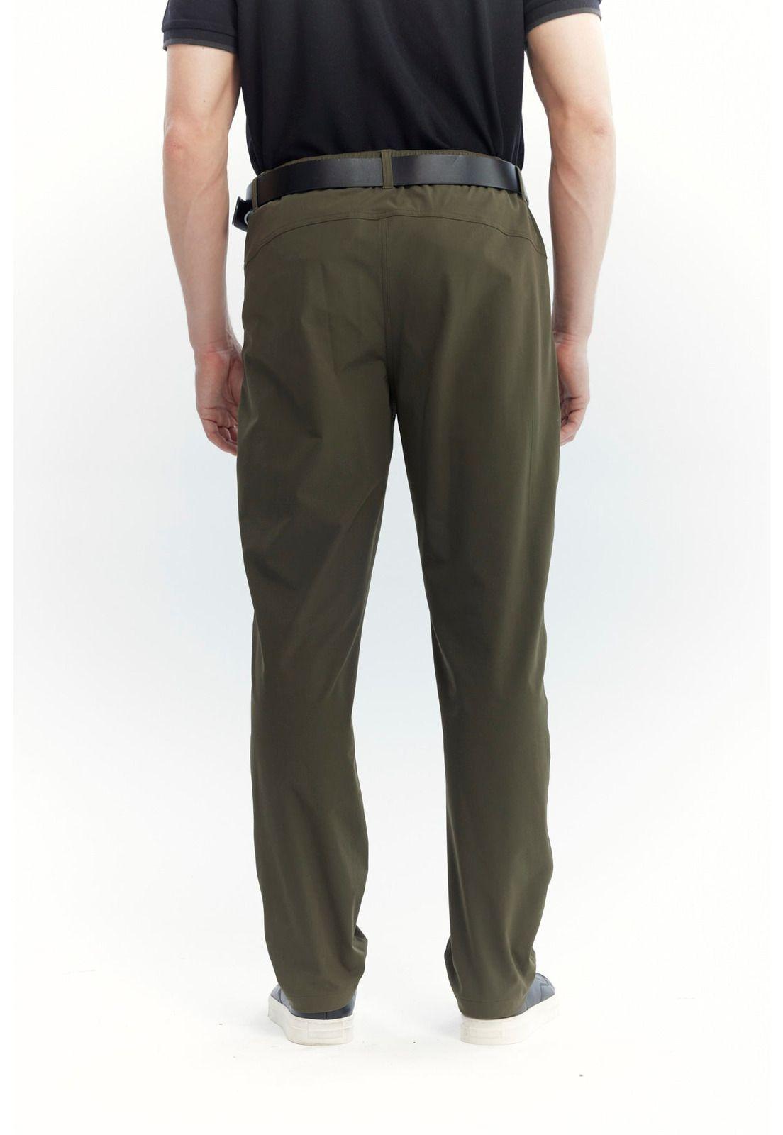 Pantalón Buzo Hombre Calce Recto Verde Olivo-2