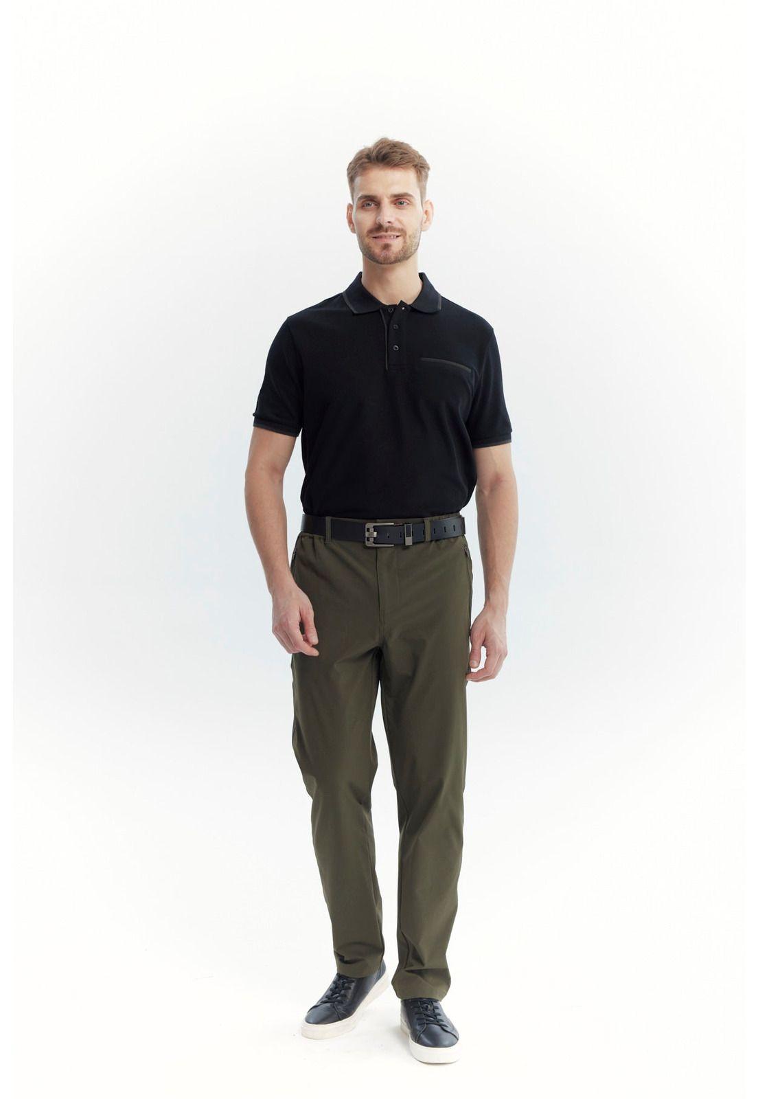 Pantalón Buzo Hombre Calce Recto Verde Olivo-3