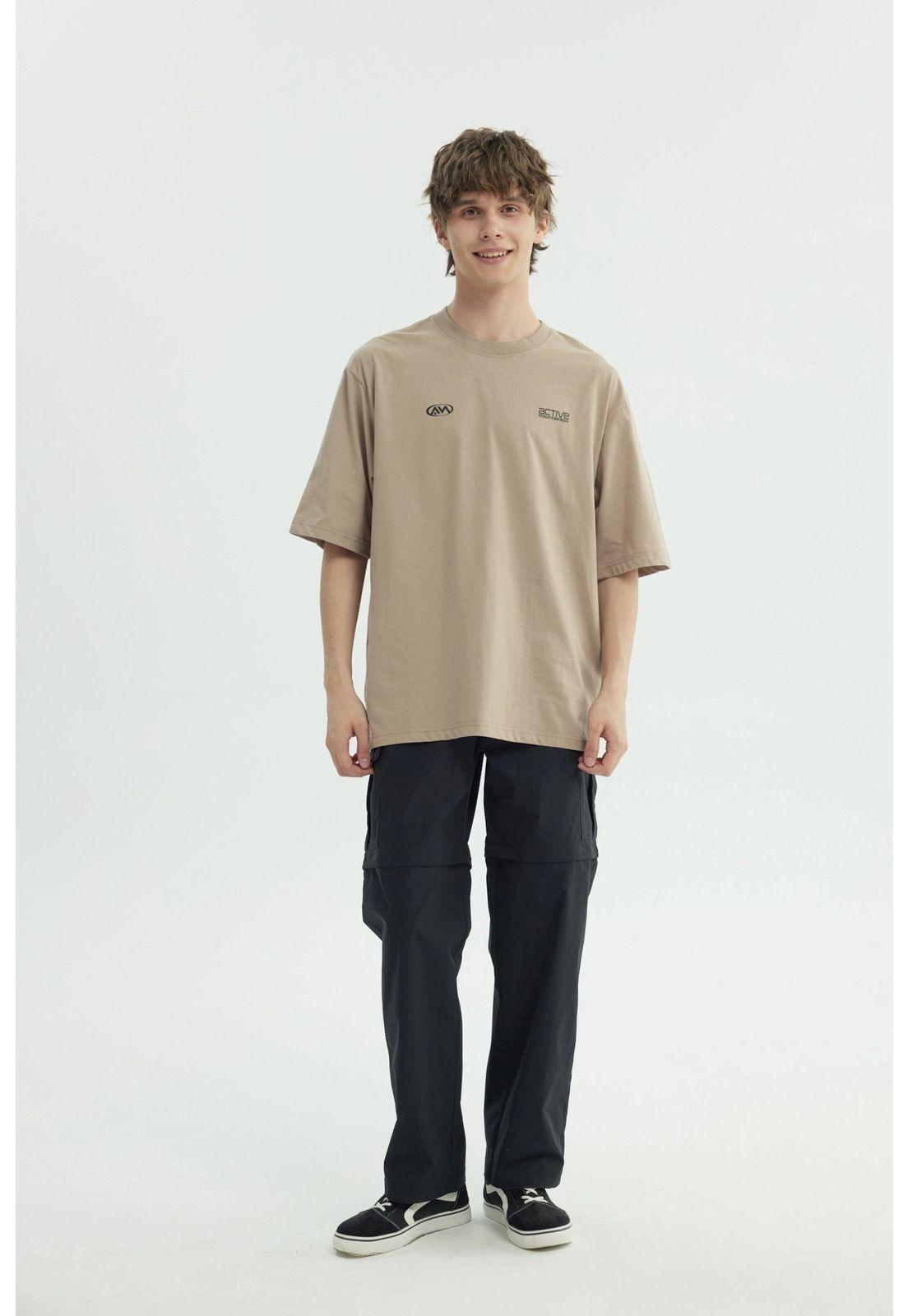 Polera Hombre Oversize Kaki-3