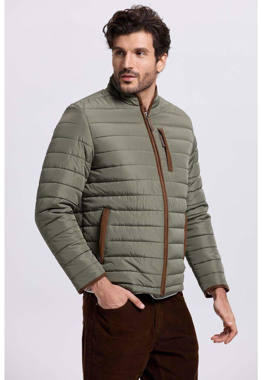 Parka Hombre Borde Antelina Verde Olivo-1