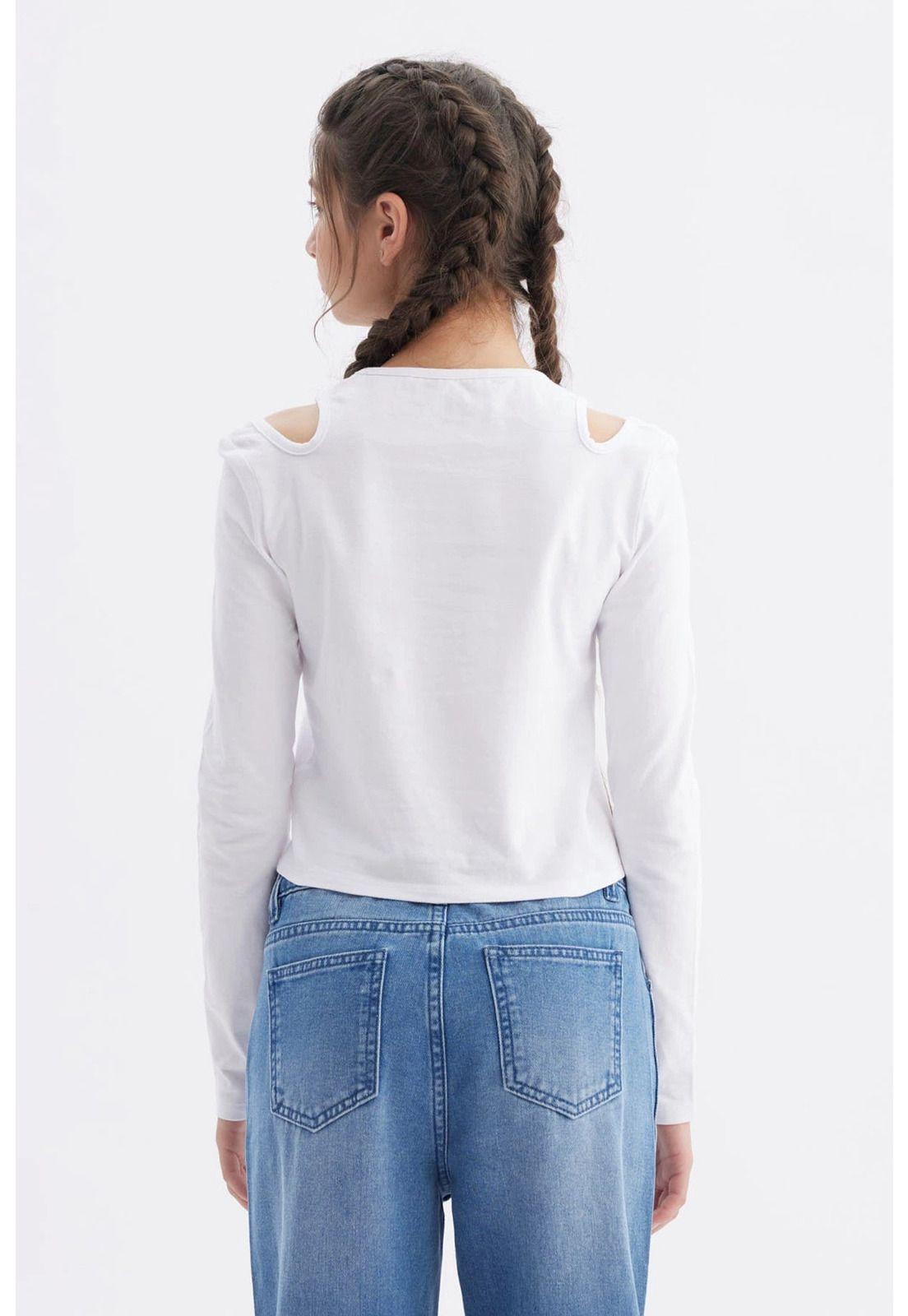Polera Niña Aberturas Blanco-2