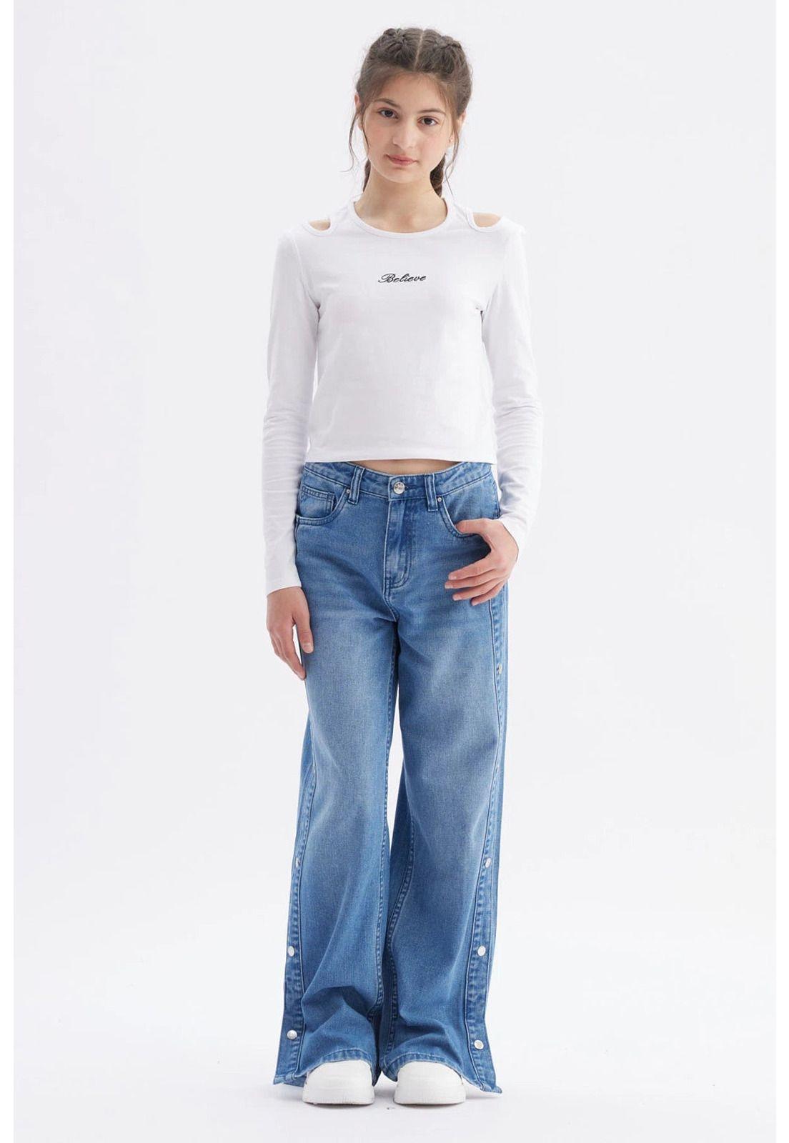 Polera Niña Aberturas Blanco-3