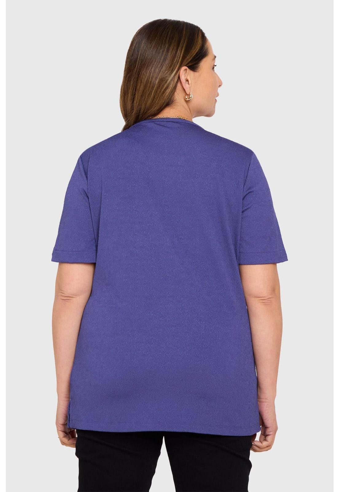 Polera Mujer Detalle Escote Azul-2