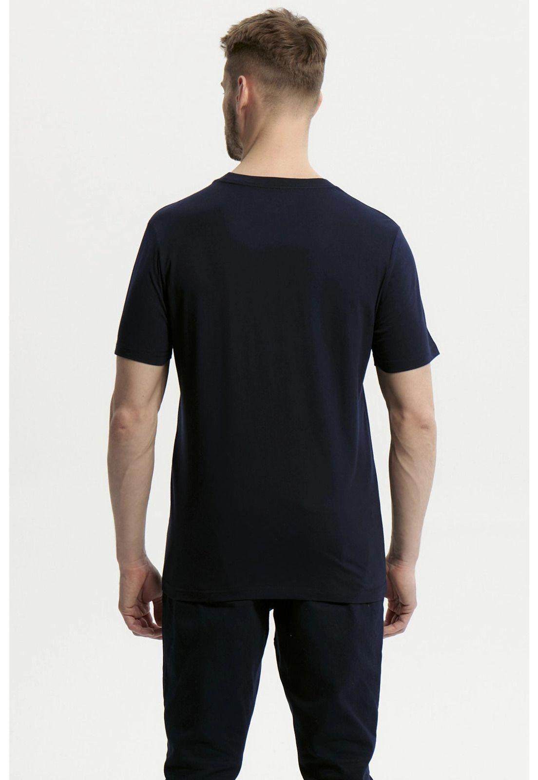 Polera Hombre Básica Con Bolsillo Azul Marino - ll-2