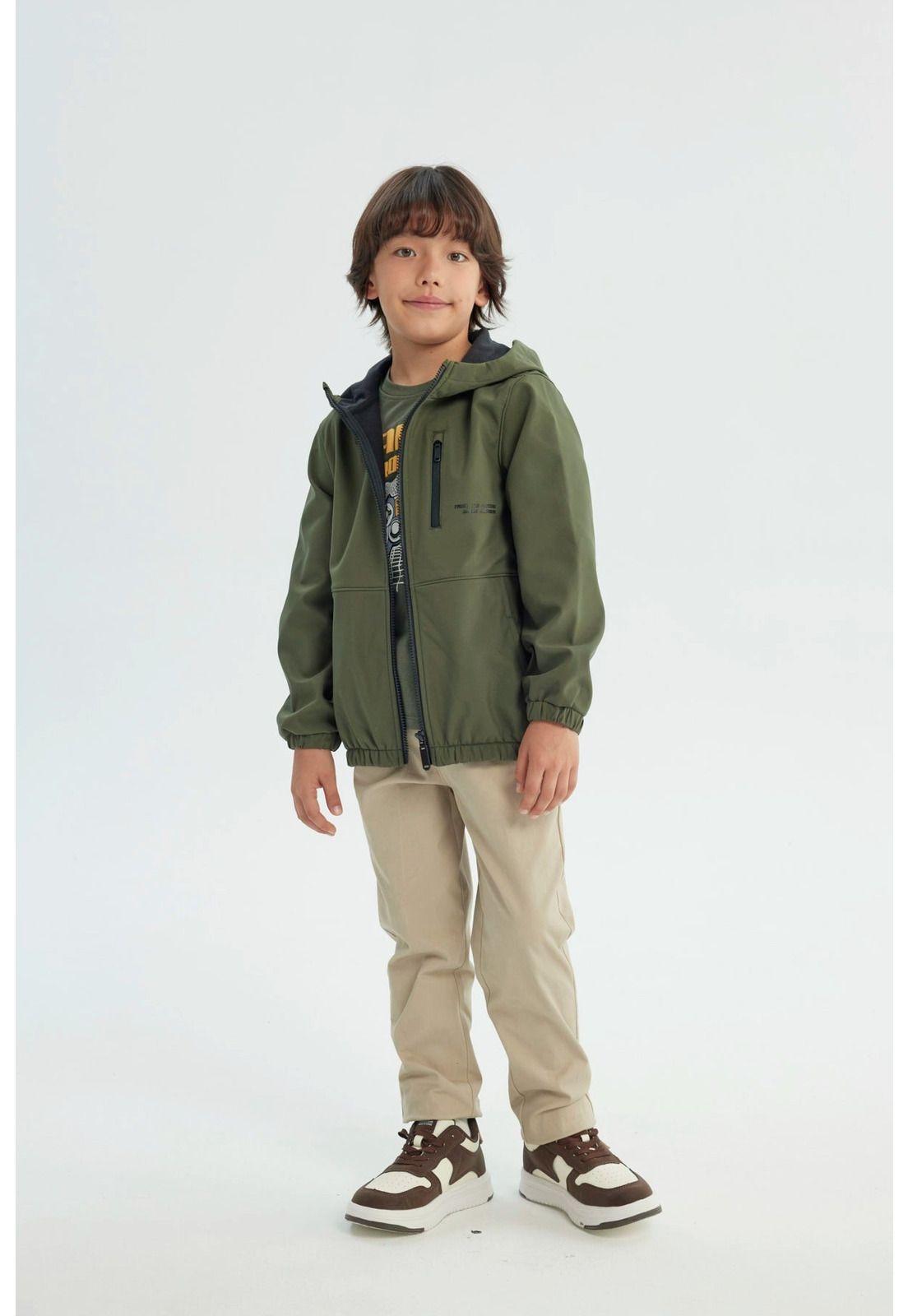 Chaqueta Niño Regular Verde Militar-3