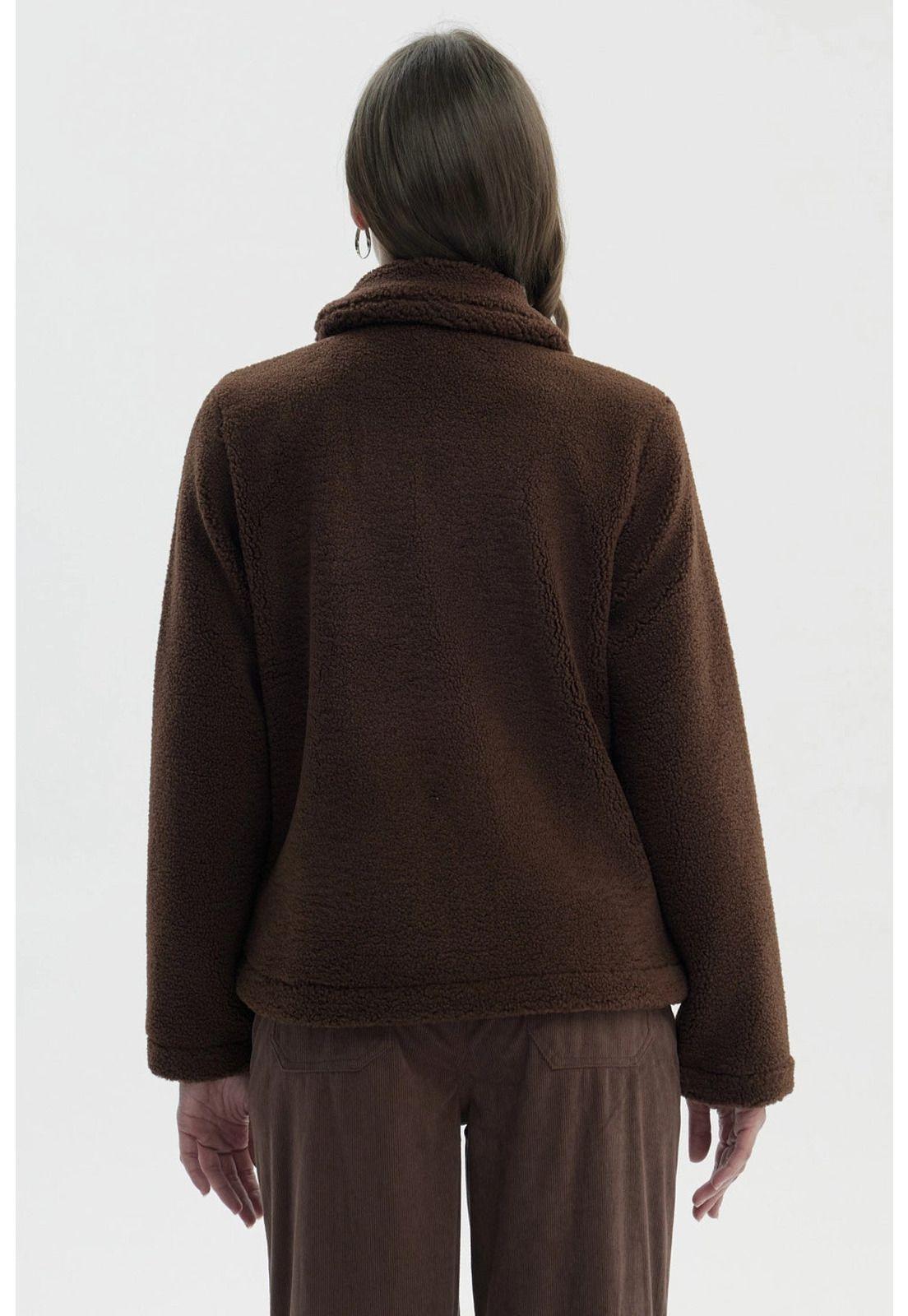 Polar Mujer Tipo Chaqueta Café-2