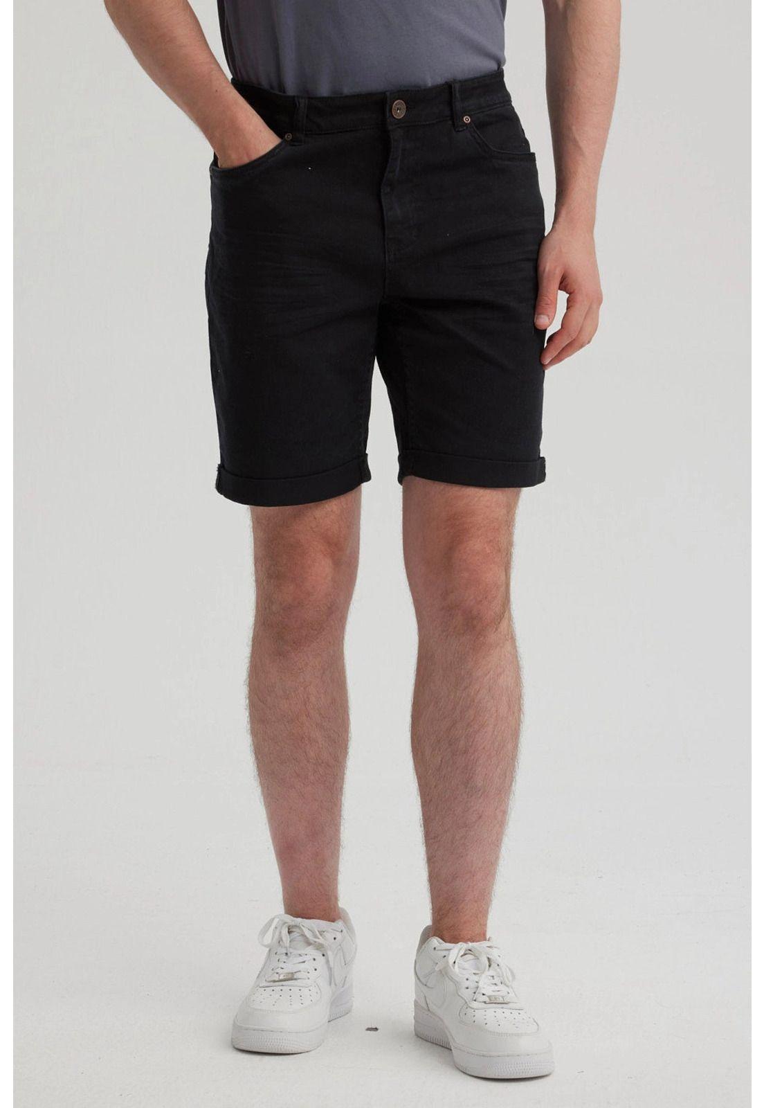 Bermuda Hombre Color Negro-4