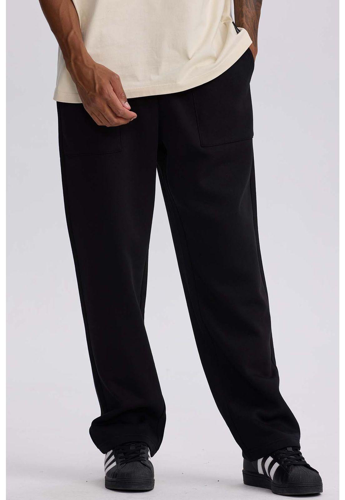 Pantalón Hombre Loose Fit Negro-0