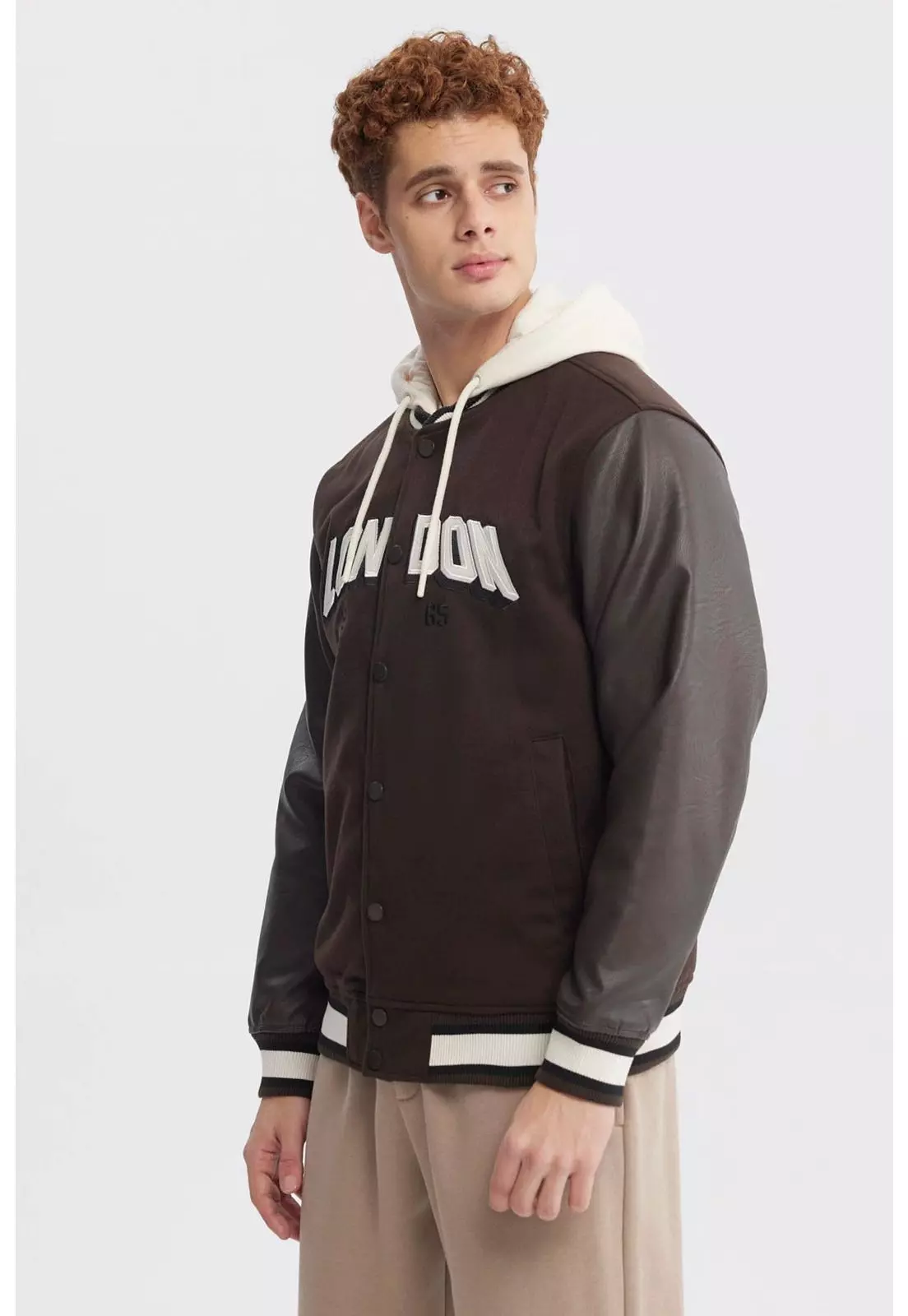 Chaqueta Hombre Slim Juvenil Chocolate-1