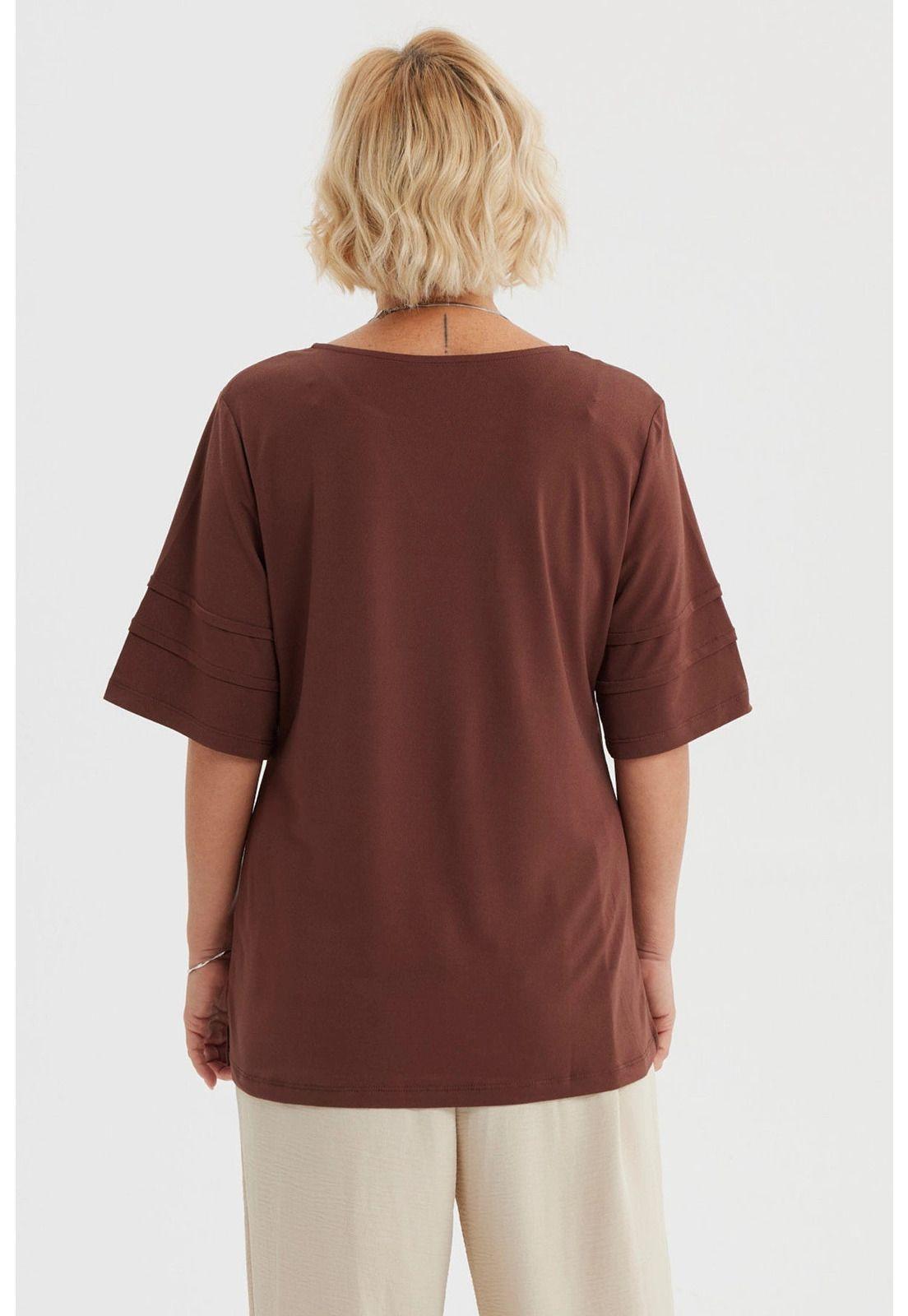 Polera Mujer Textura Café- ll-2