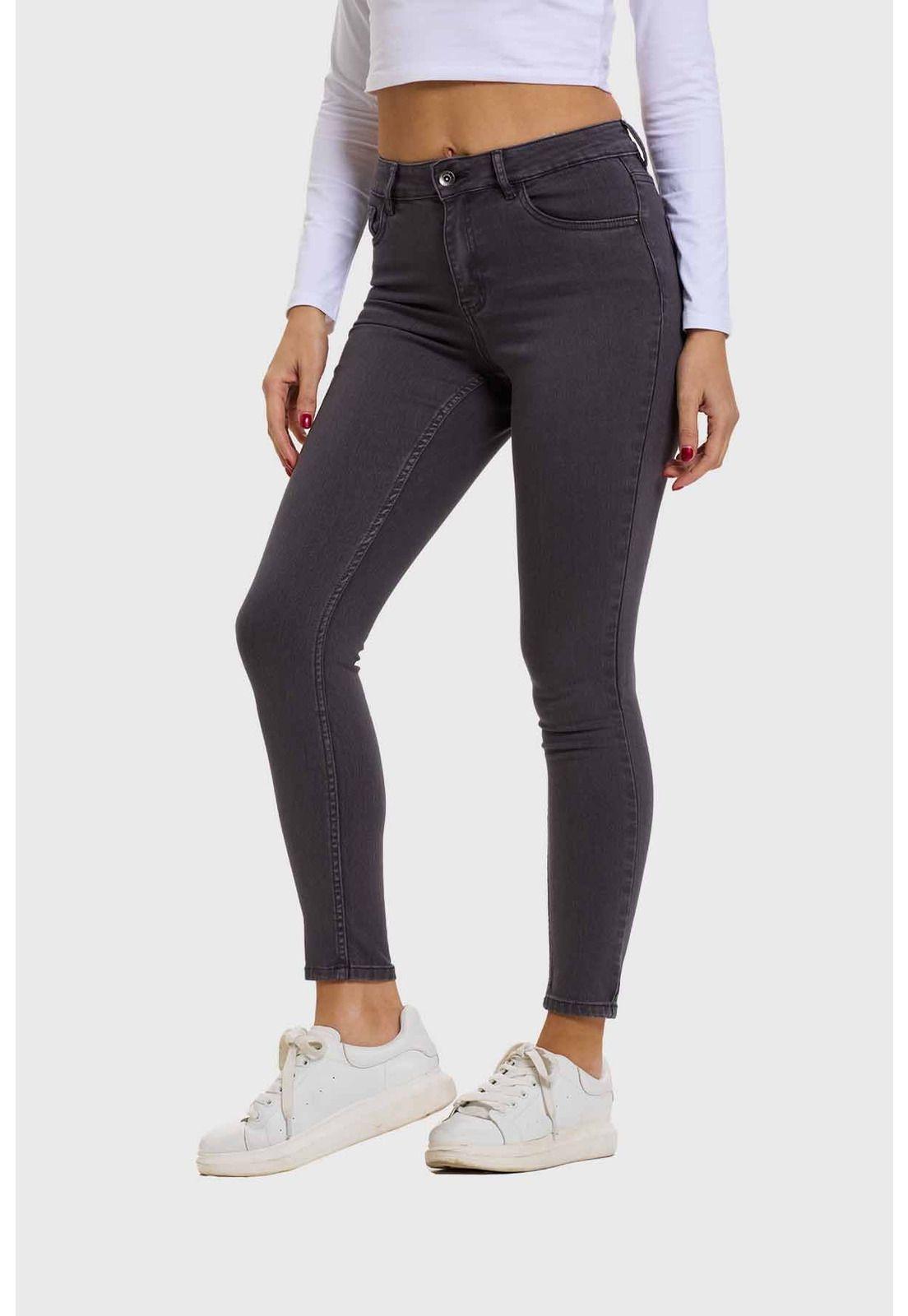 Jeans Mujer Super Skinny Emilia Gris - ll-1