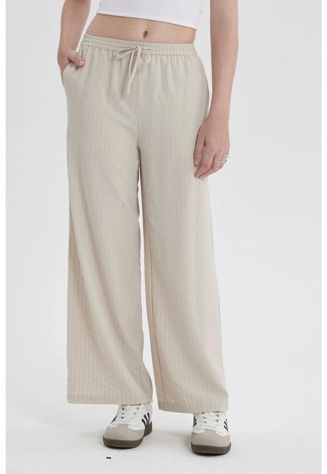 Pantalón Mujer Pretina Beige - ll-0