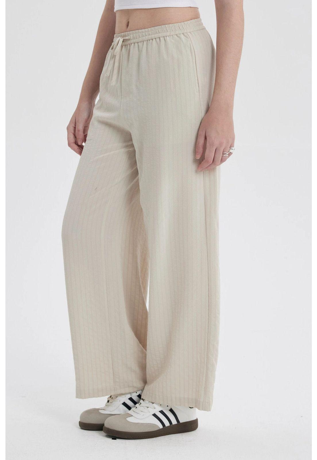 Pantalón Mujer Pretina Beige - ll-1