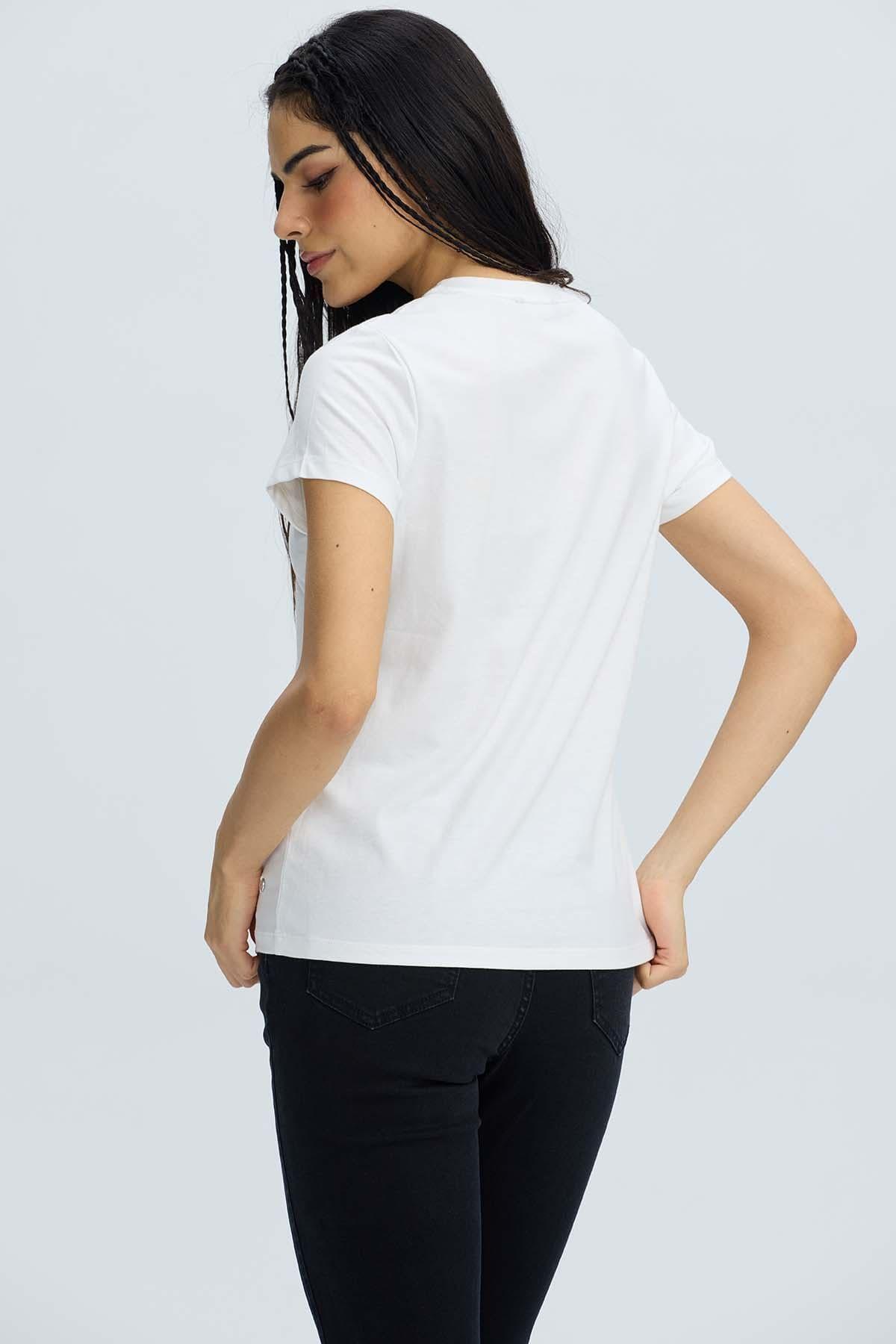 Polera Mujer Básica Print Crudo-2