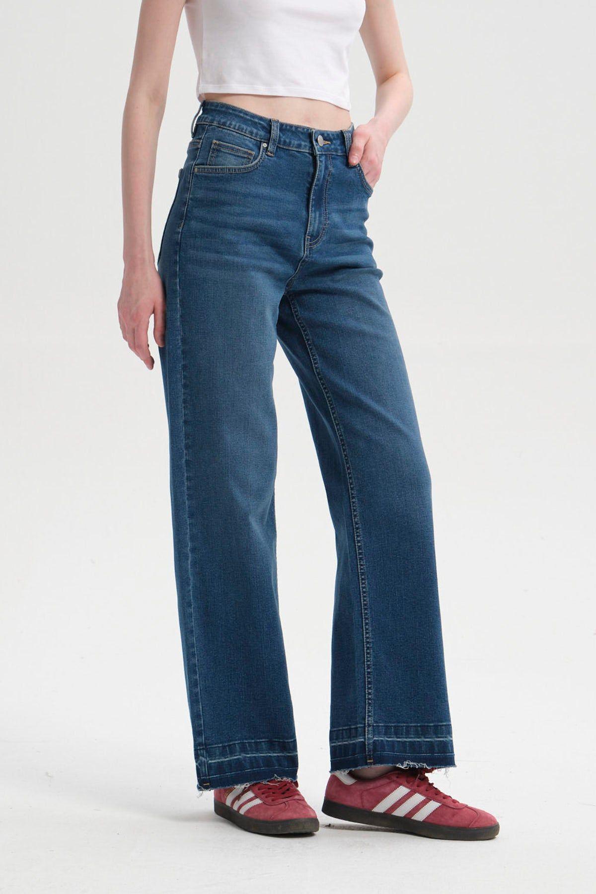 Jeans Mujer Calce Recto Azul Oscuro II-1