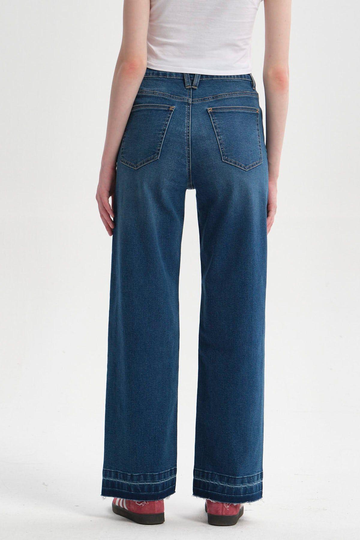 Jeans Mujer Calce Recto Azul Oscuro II-2