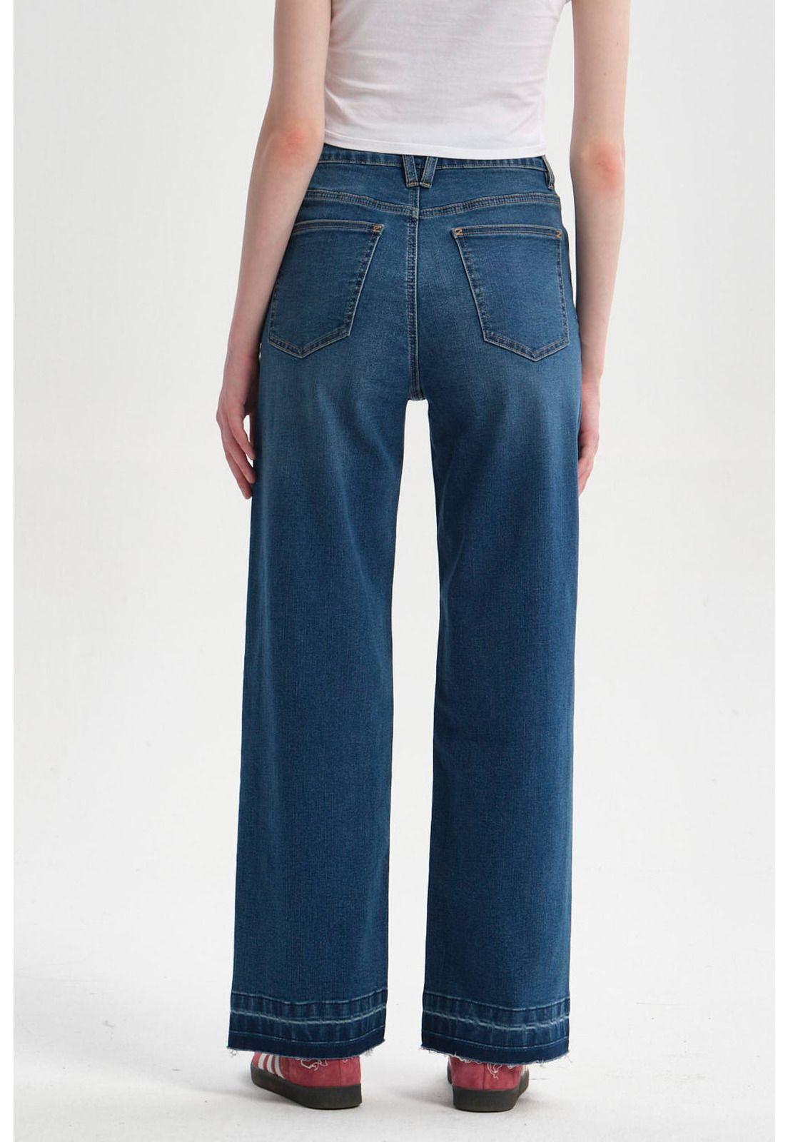 Jeans Mujer Calce Recto Azul Oscuro-2
