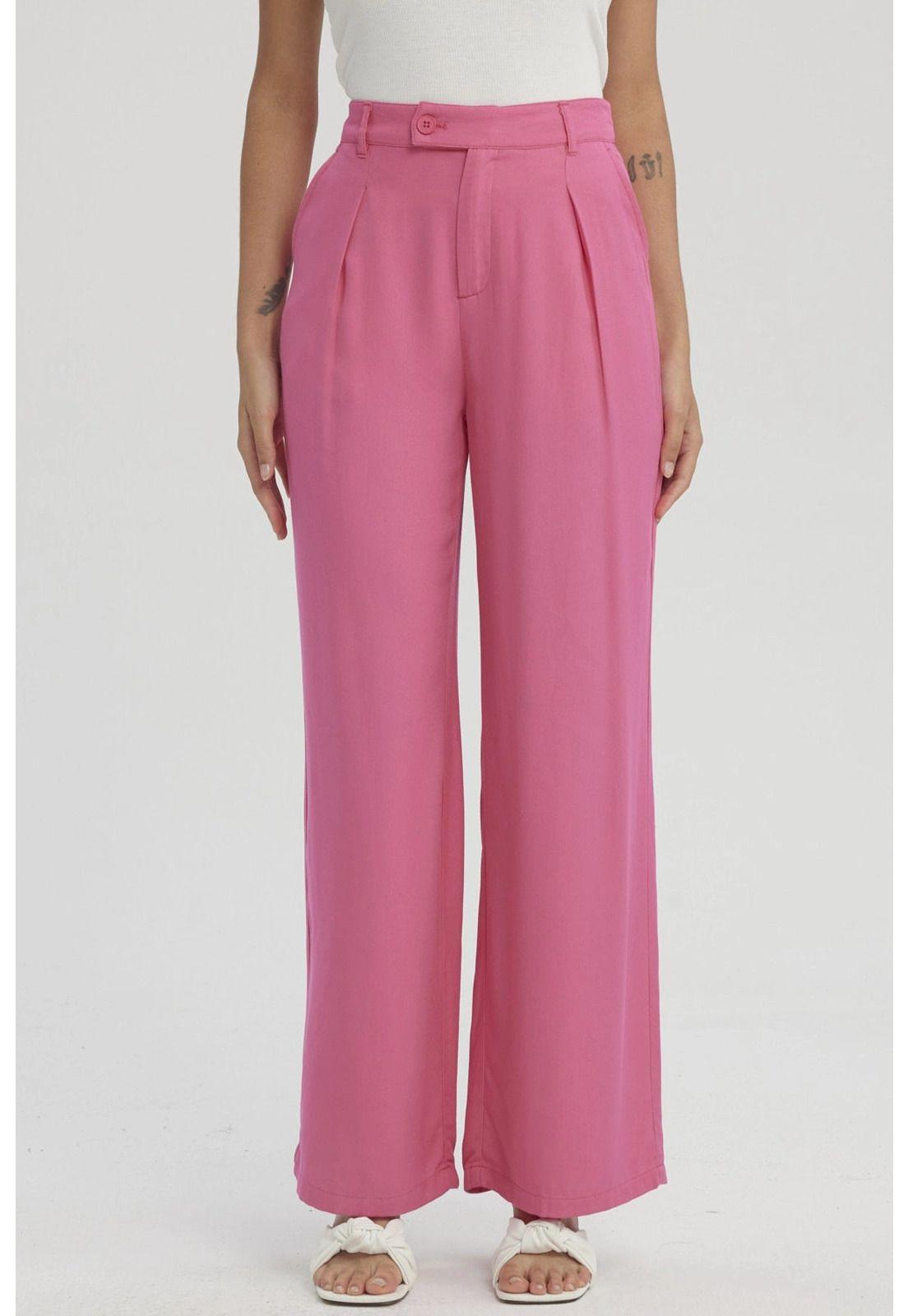 Pantalón Mujer Sastrero Fucsia-0