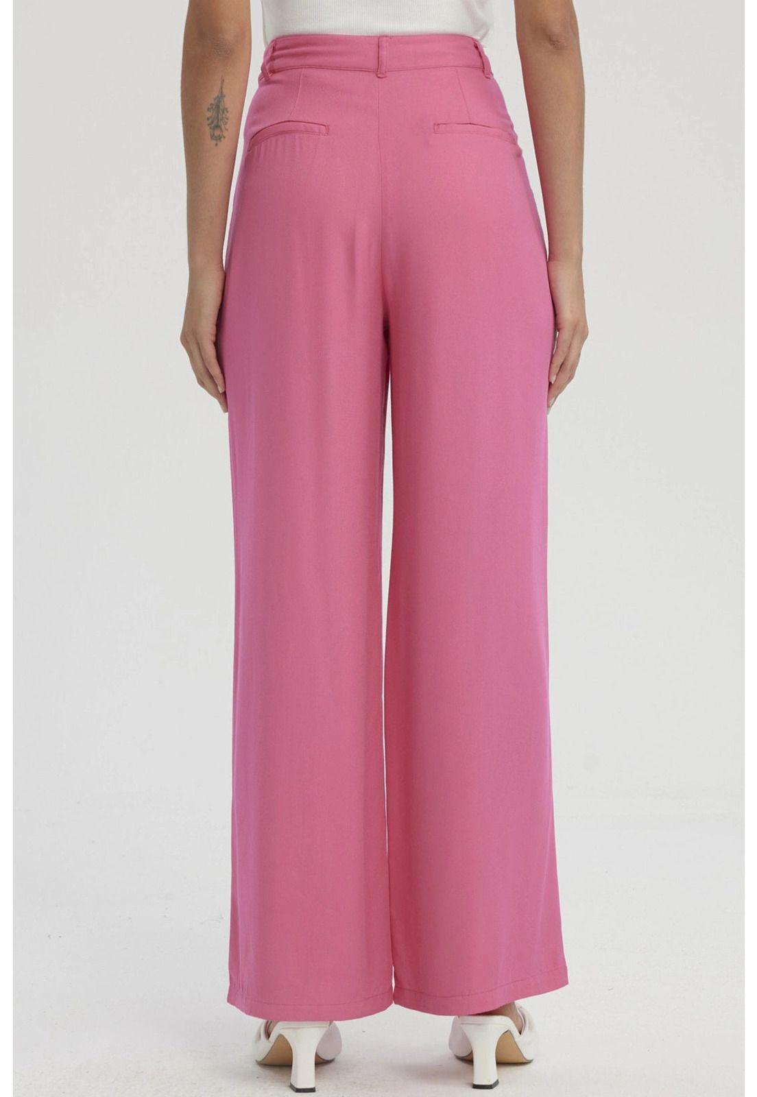Pantalón Mujer Sastrero Fucsia-2