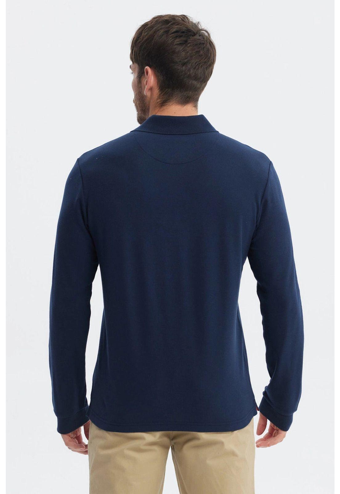 Polera Hombre Print Silicona Azul Marino-2