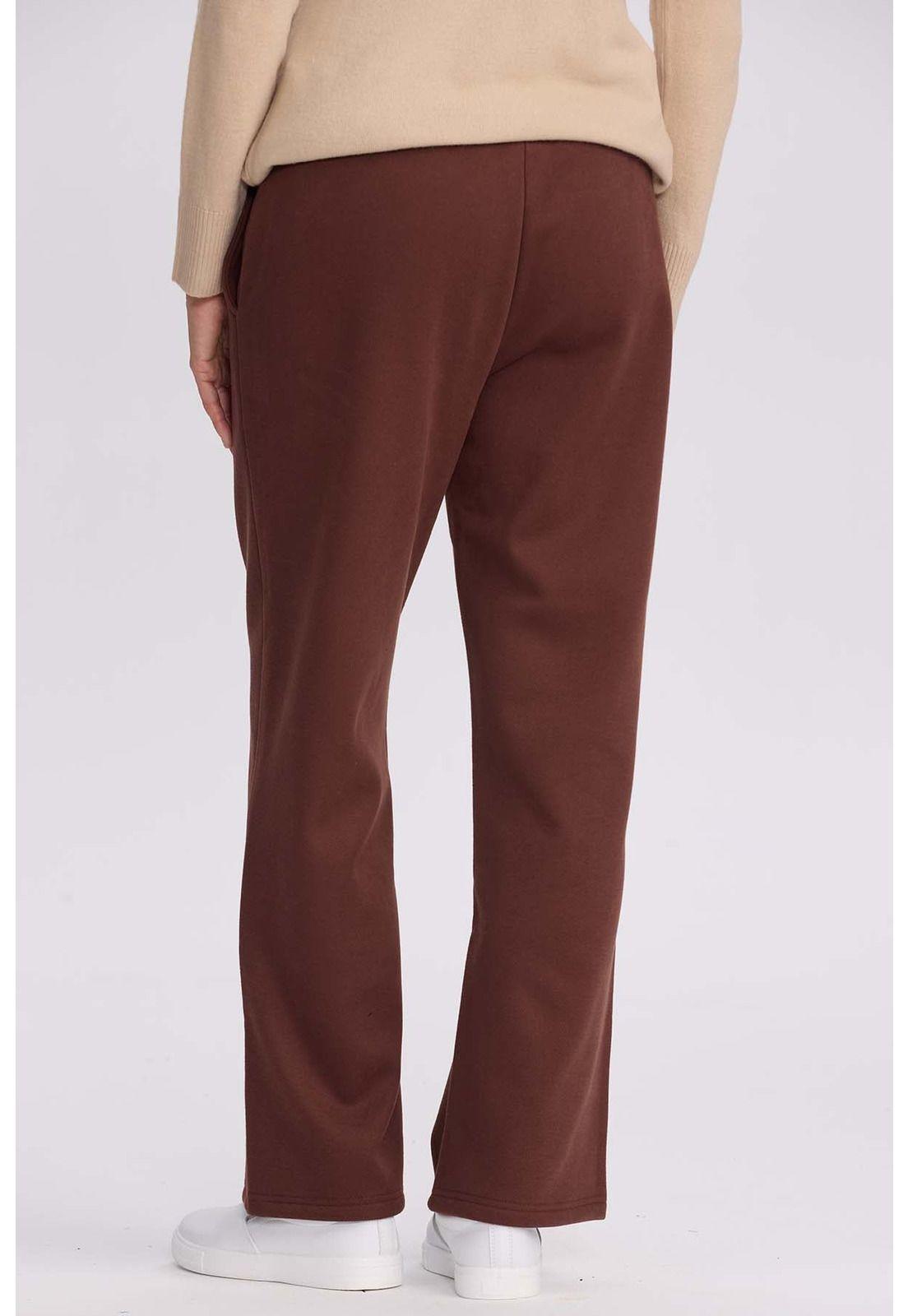 Pantalón Buzo Mujer Doble Faz Café-2