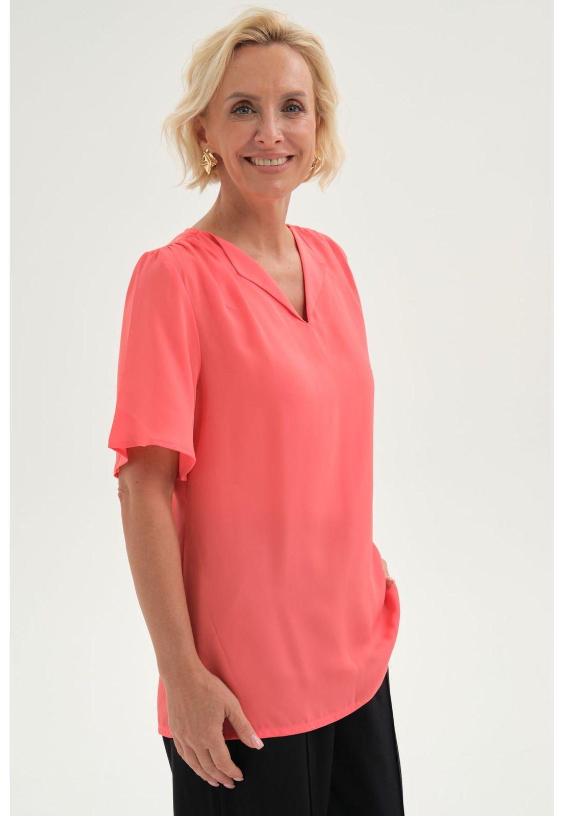 Blusa Mujer Vuelo Aplicación Coral-1
