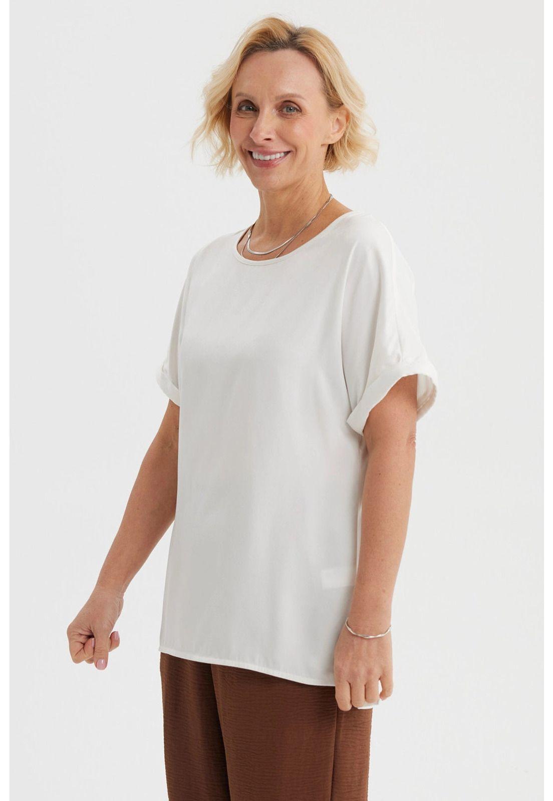Blusa Mujer Roll Up Crudo-1