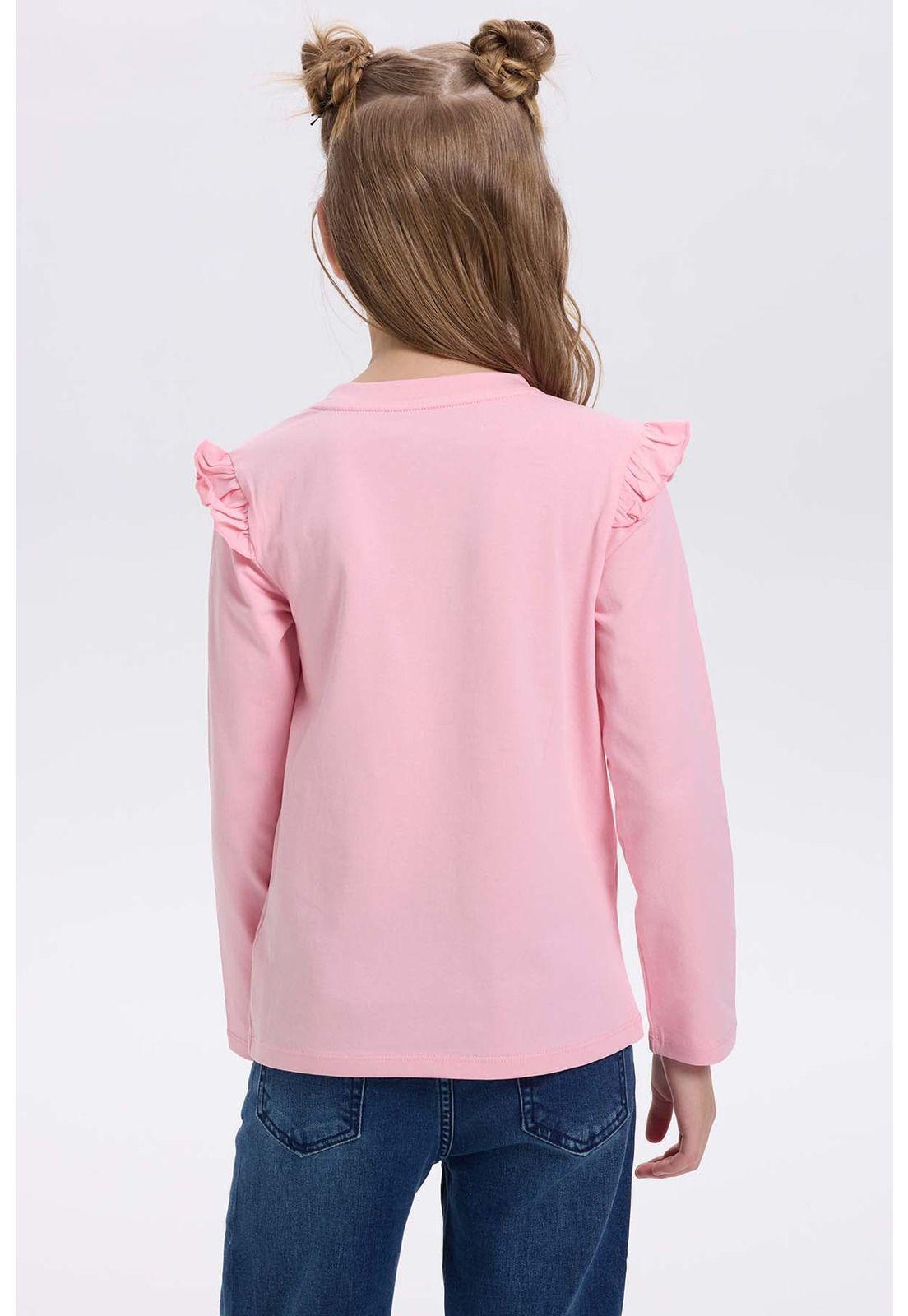 Polera Niña Print Posicional Rosado-2