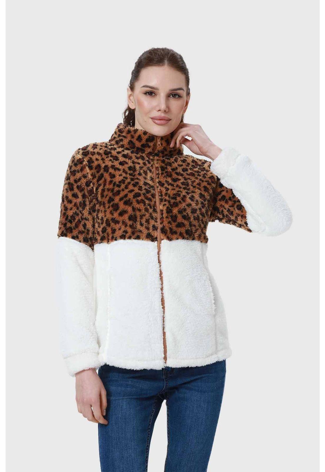 Polar Mujer Tipo Polerón Peludo Crudo-0