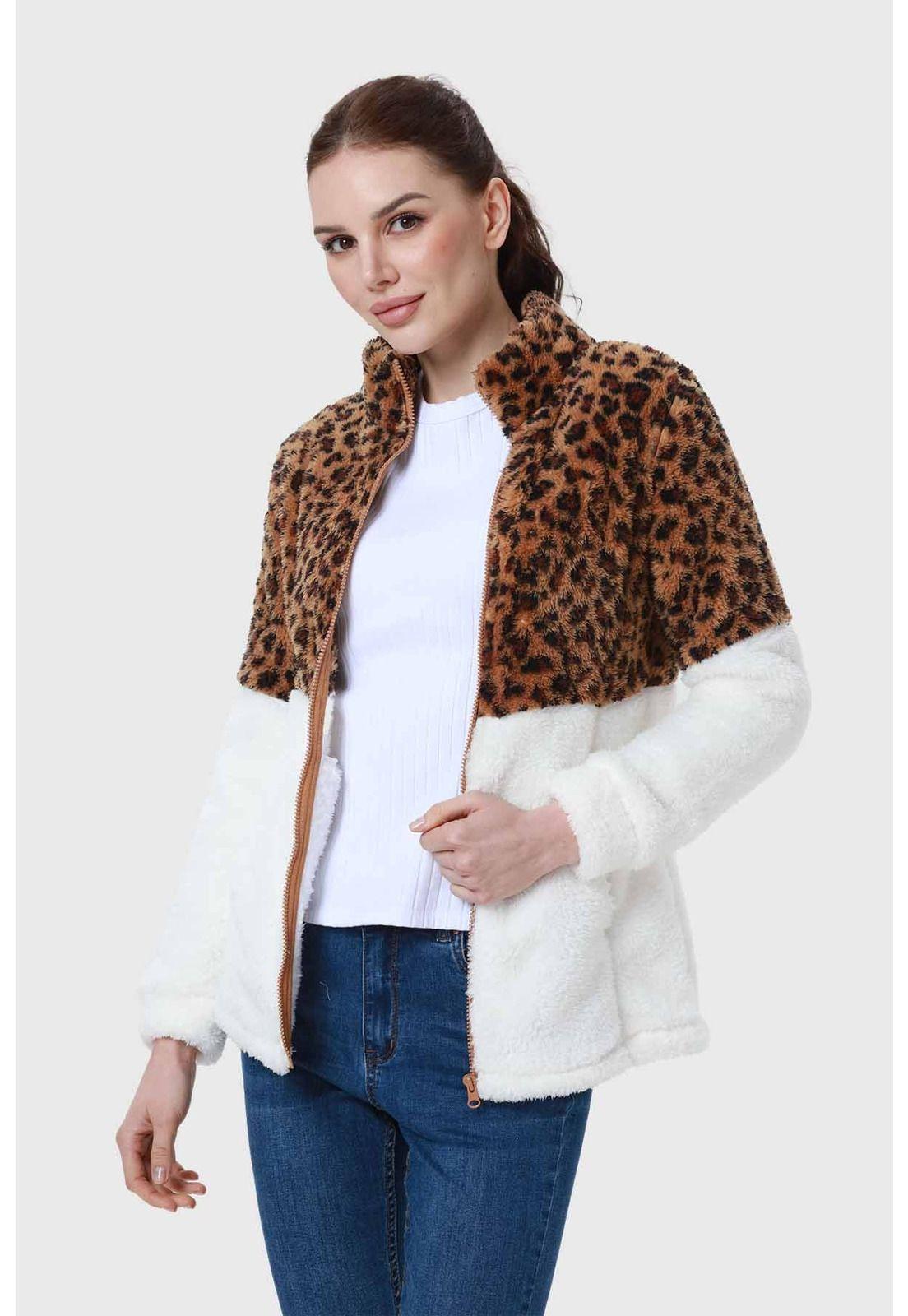 Polar Mujer Tipo Polerón Peludo Crudo-1