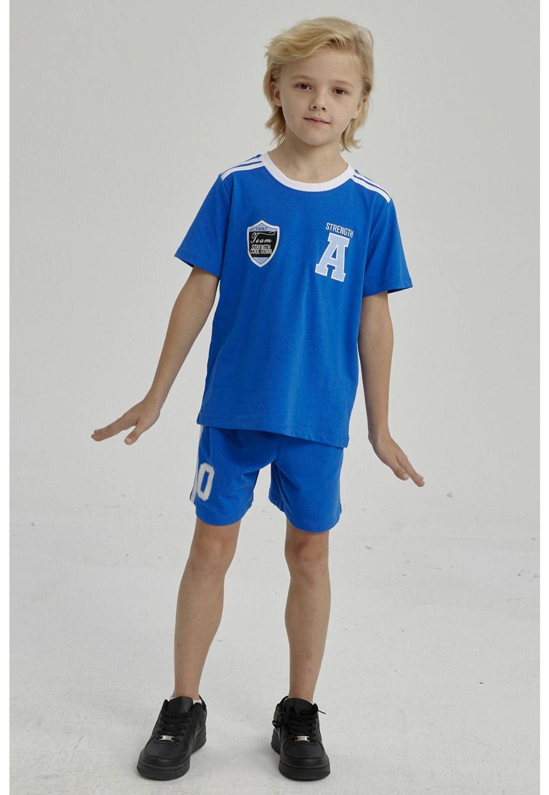 Pijama Niño Print Azul-0