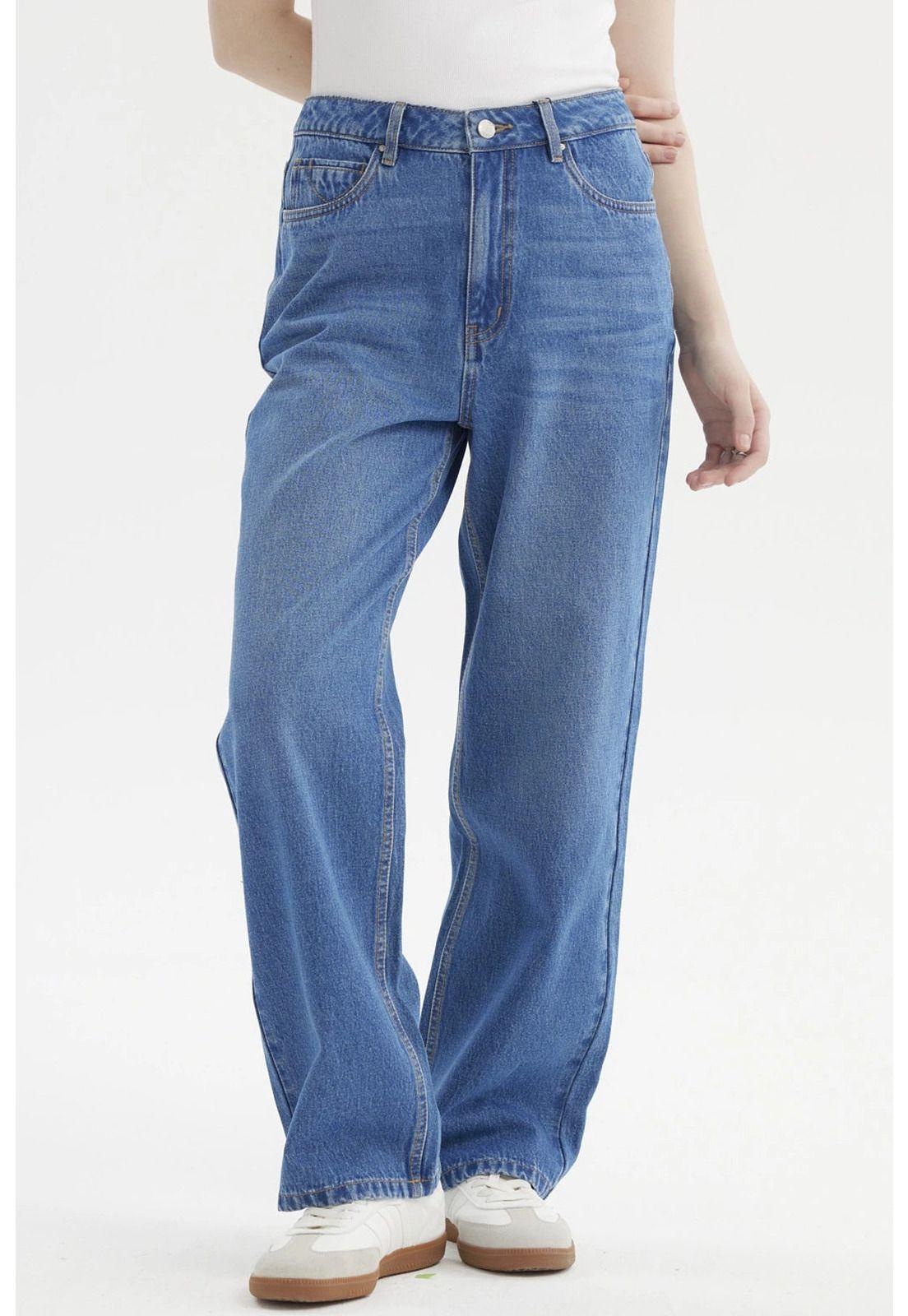 Jeans Mujer Cami Calce Recto Azul - lV-0