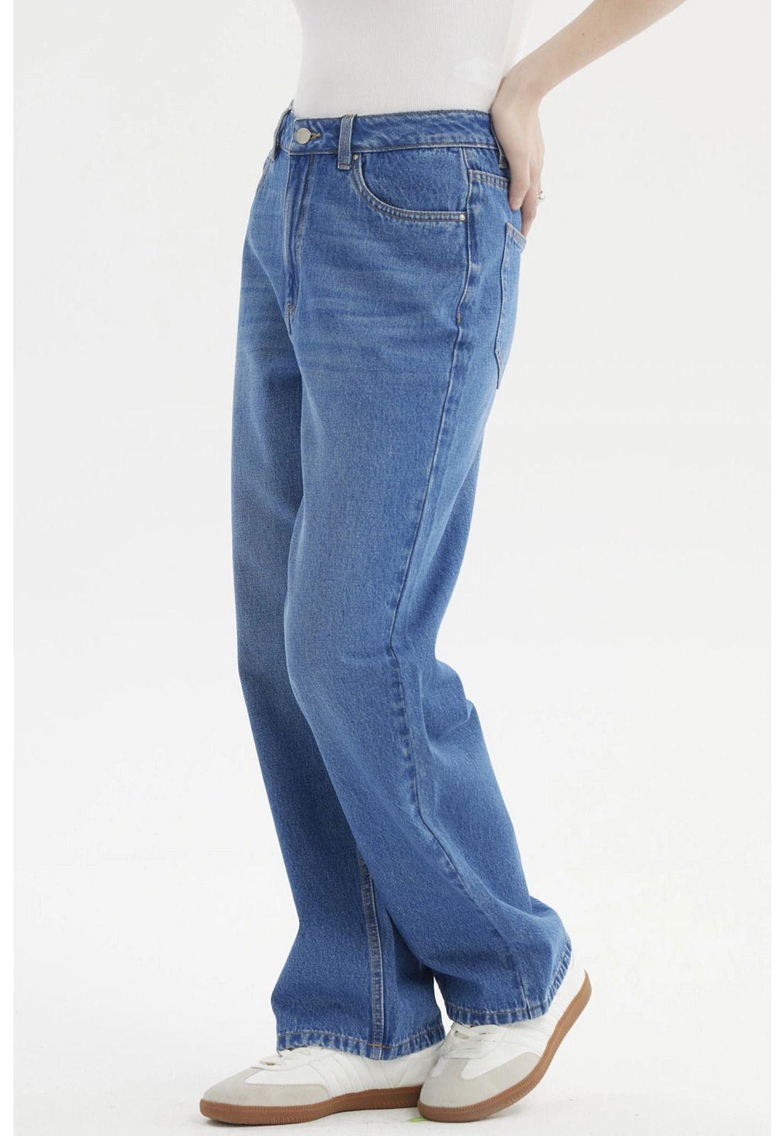 Jeans Mujer Cami Calce Recto Azul - lV-1