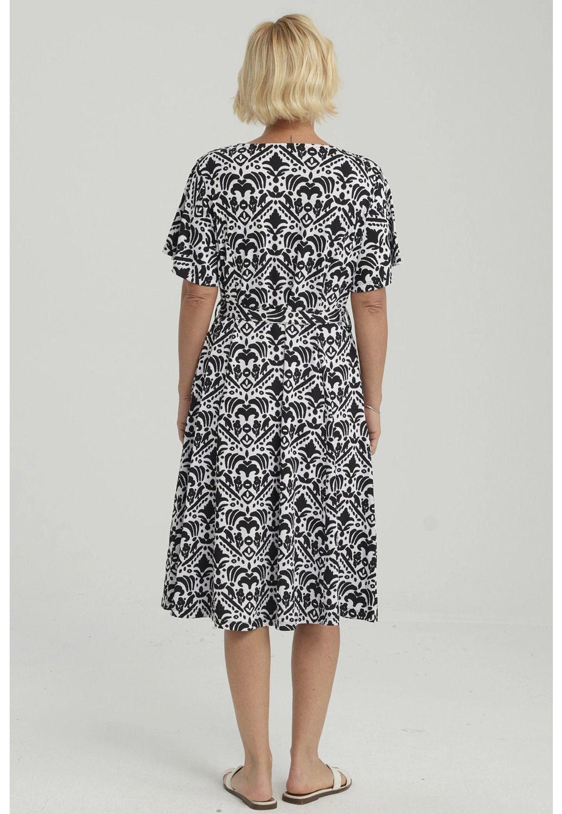 Vestido Mujer Full Estampado Negro-2