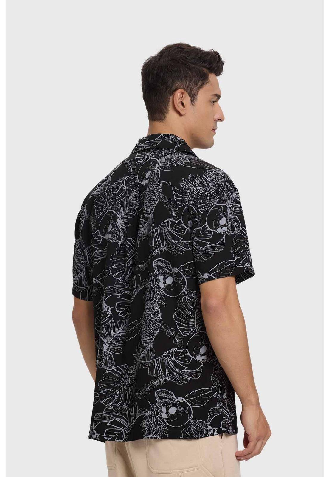 Camisa Hombre Guayabera Negro-2