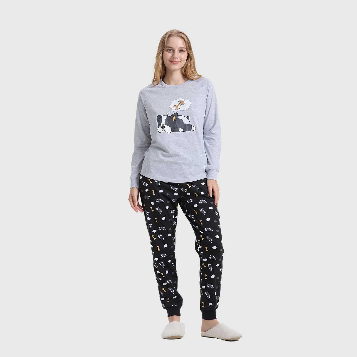 Pijama Mujer Juvenil Gris Melange Fashion's Park-3