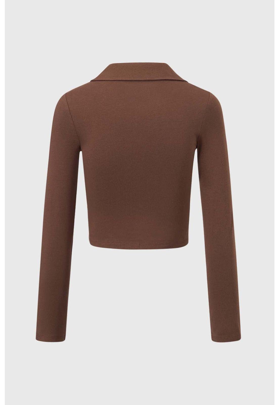 Polera Niña Print Café - ll-1