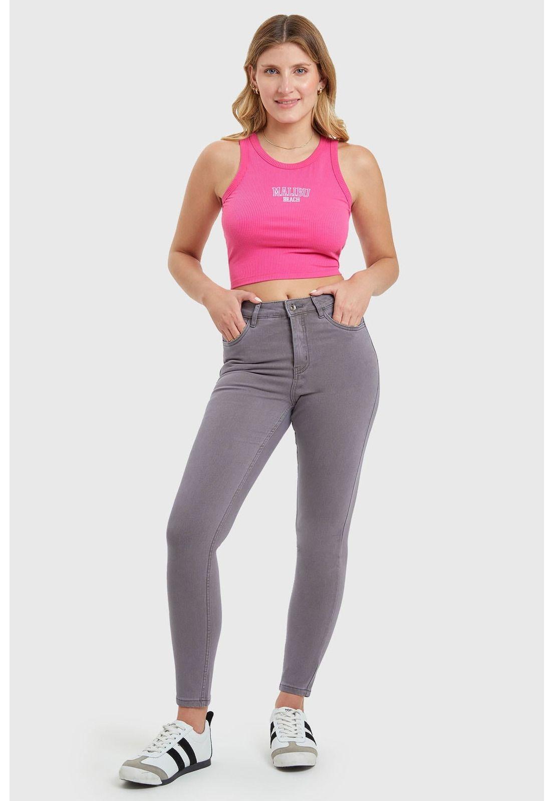 Jeans Mujer Skinny Emilia Gris - ll-3