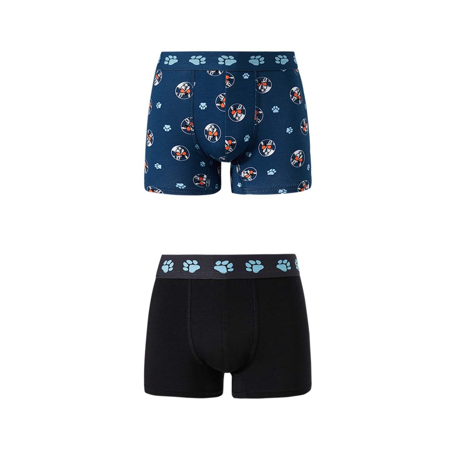 Boxer Niño Bipack Full Print Azul Fashion's Park-0
