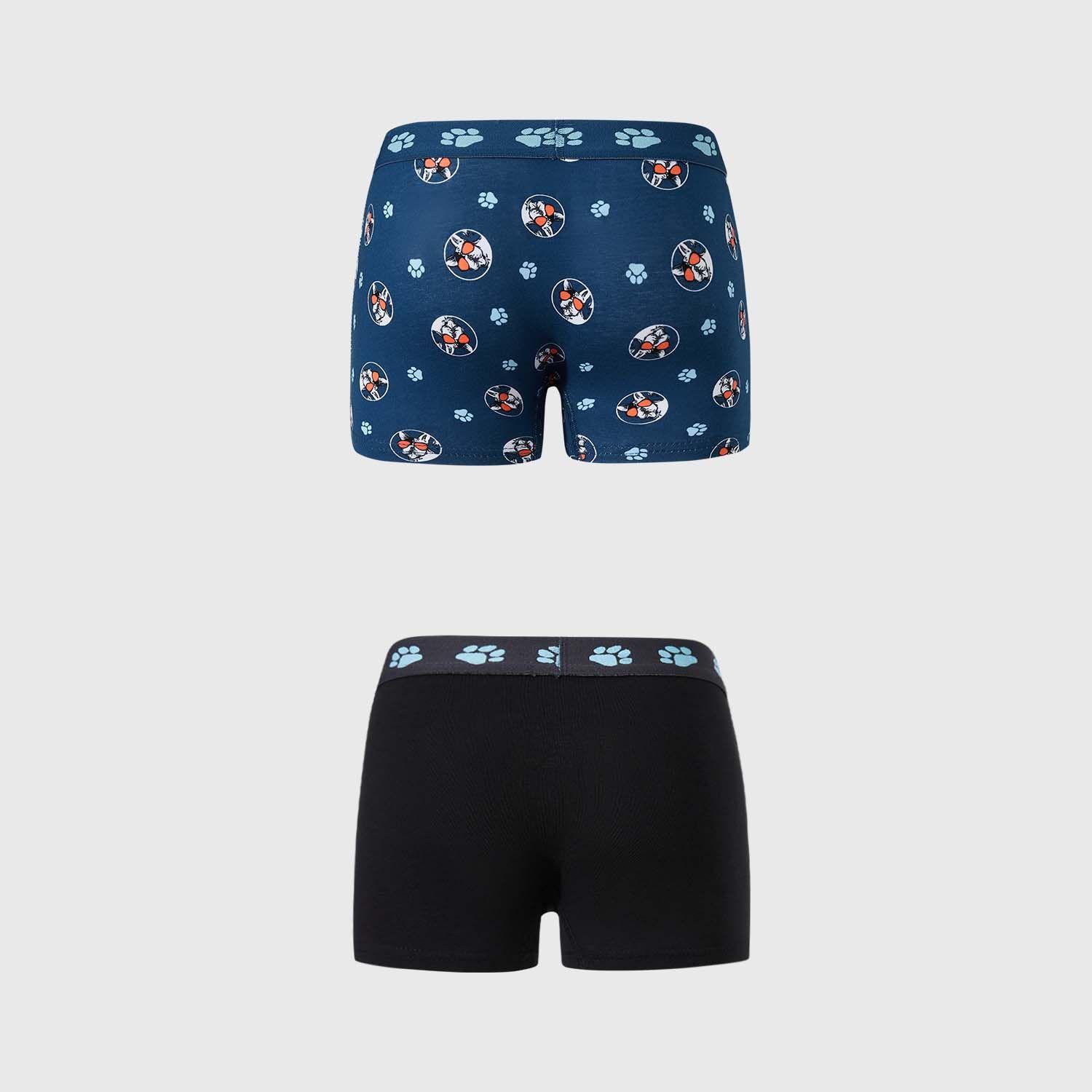 Boxer Niño Bipack Full Print Azul Fashion's Park-1