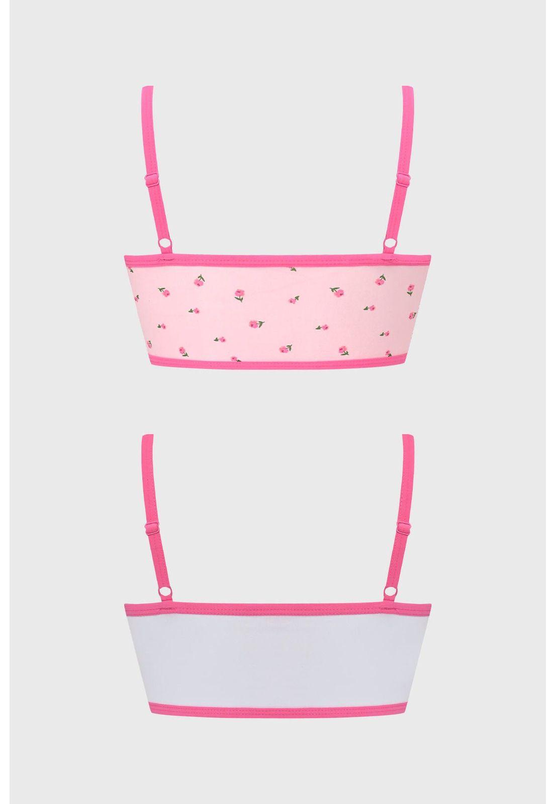 Sostén Niña Bipack Peto Colores Lisos Blanco-1