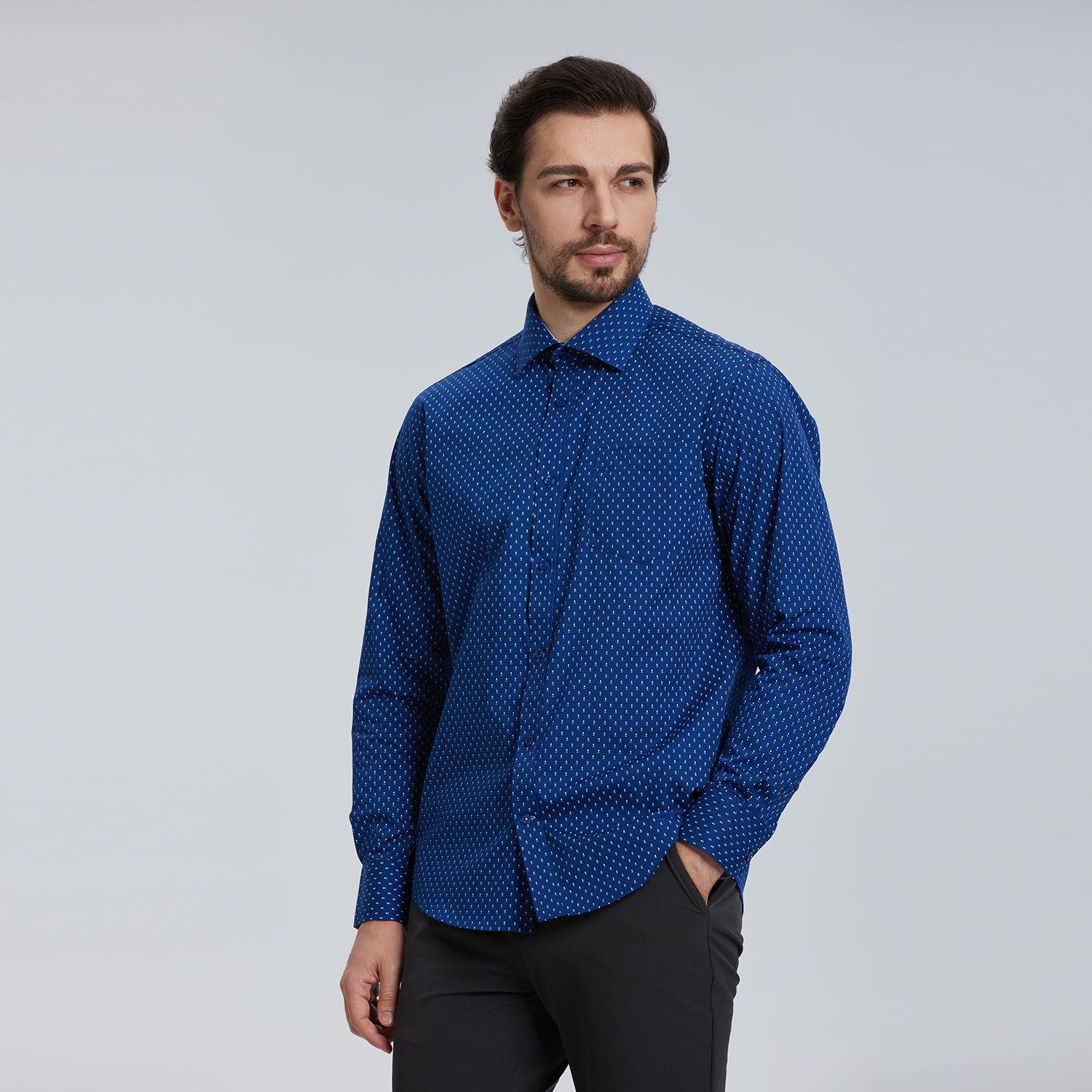 Camisa Premium Azul Oscuro Hombre-1