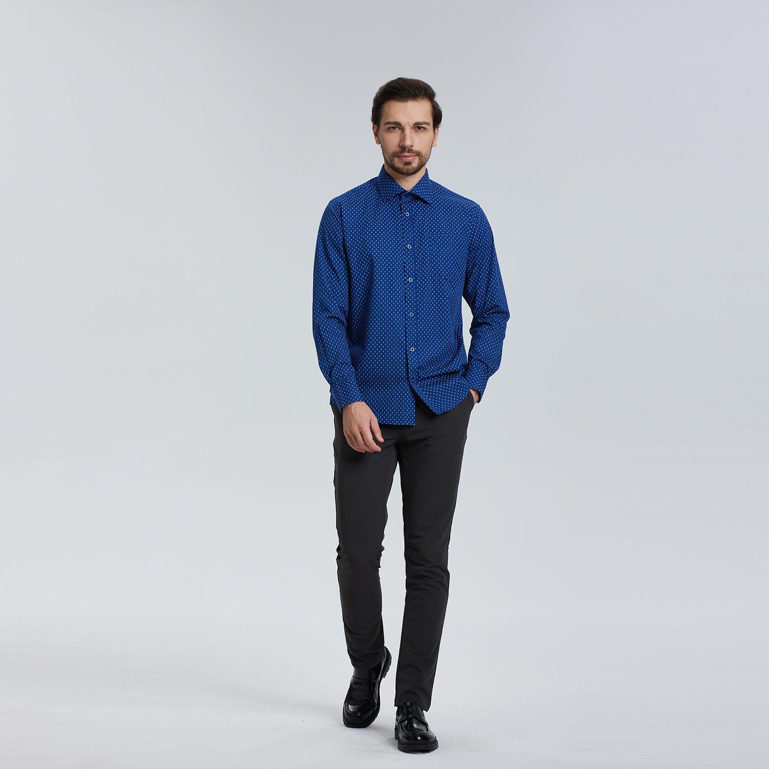 Camisa Premium Azul Oscuro Hombre-3