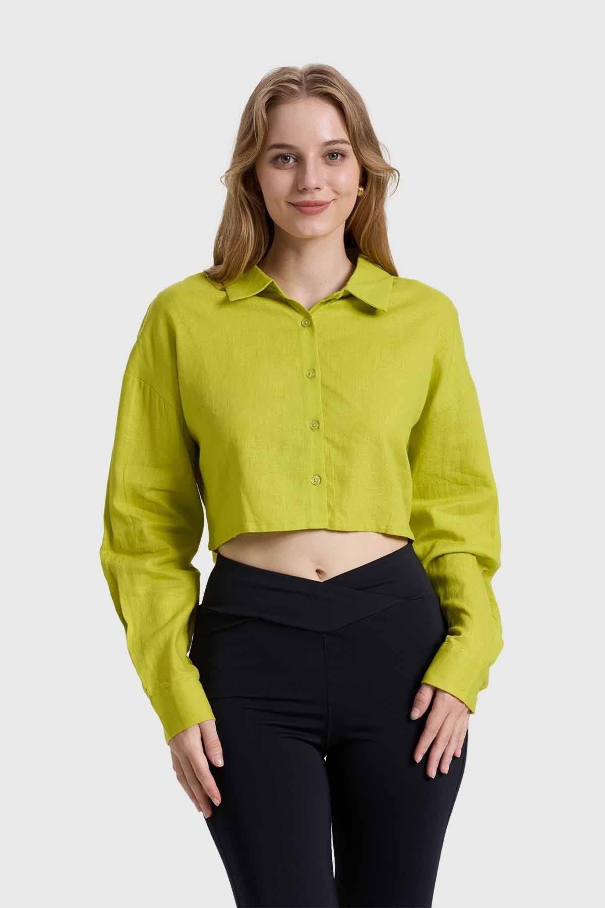 Blusa Mujer Cropped Verde-0