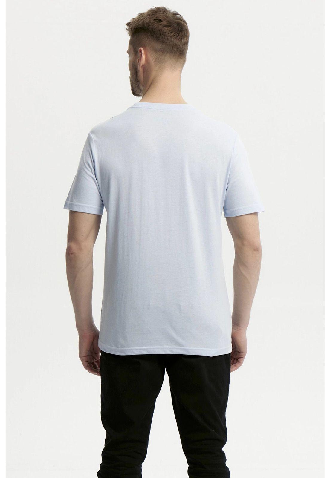 Polera Hombre Básica Con Bolsillo Celeste - lll-2