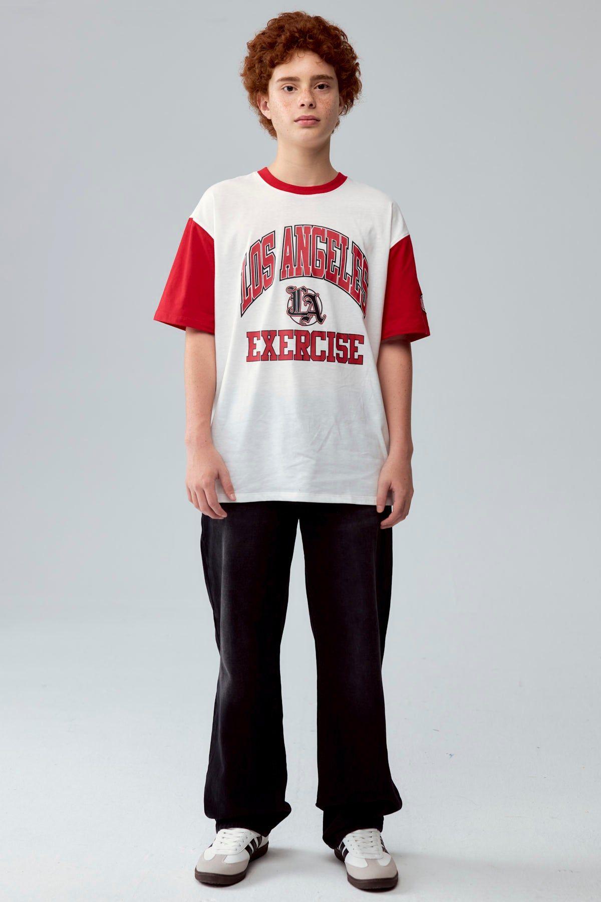 Polera Niño College Teen Rojo-3