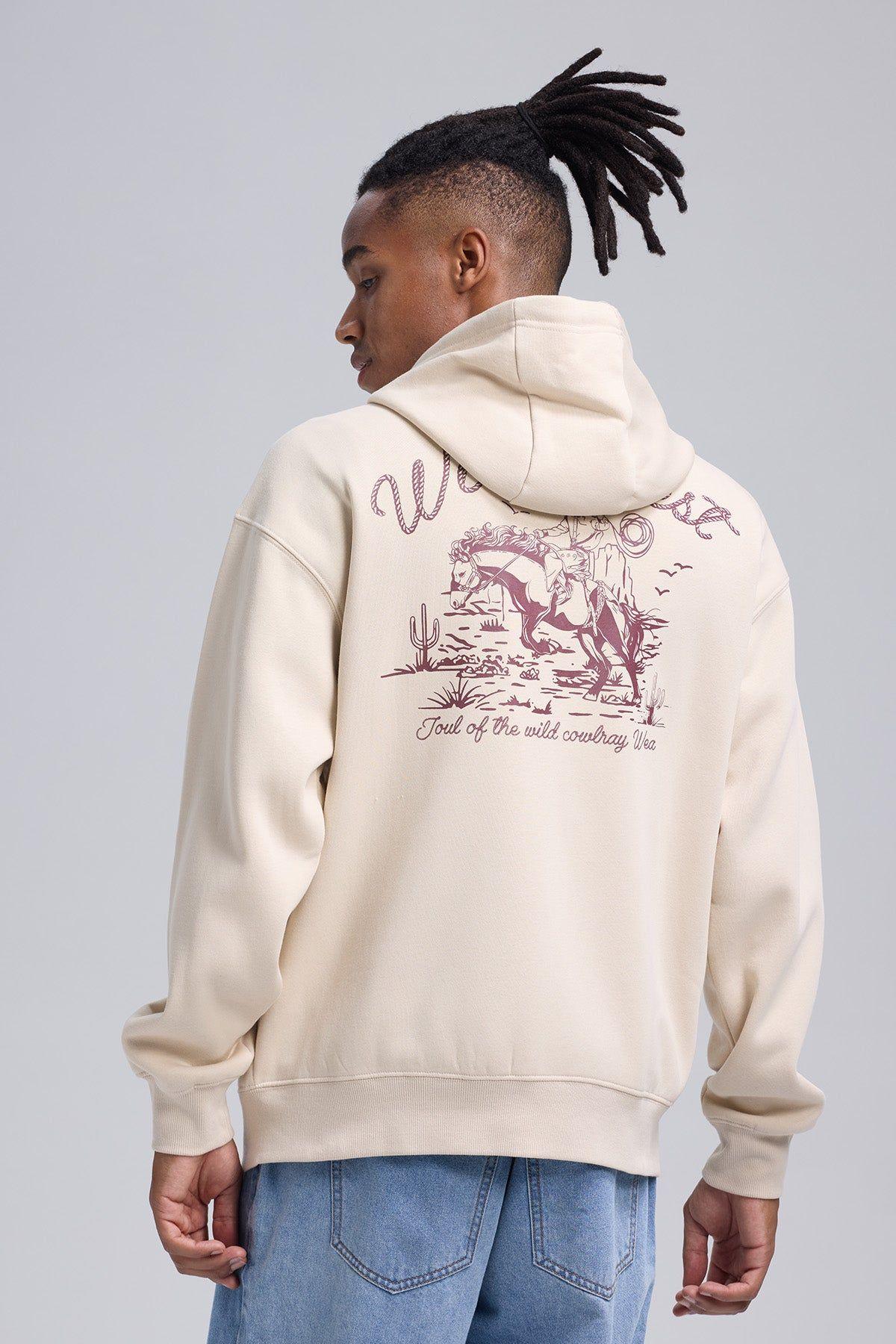 Polerón Hombre Full Zipper Doble Beige-2