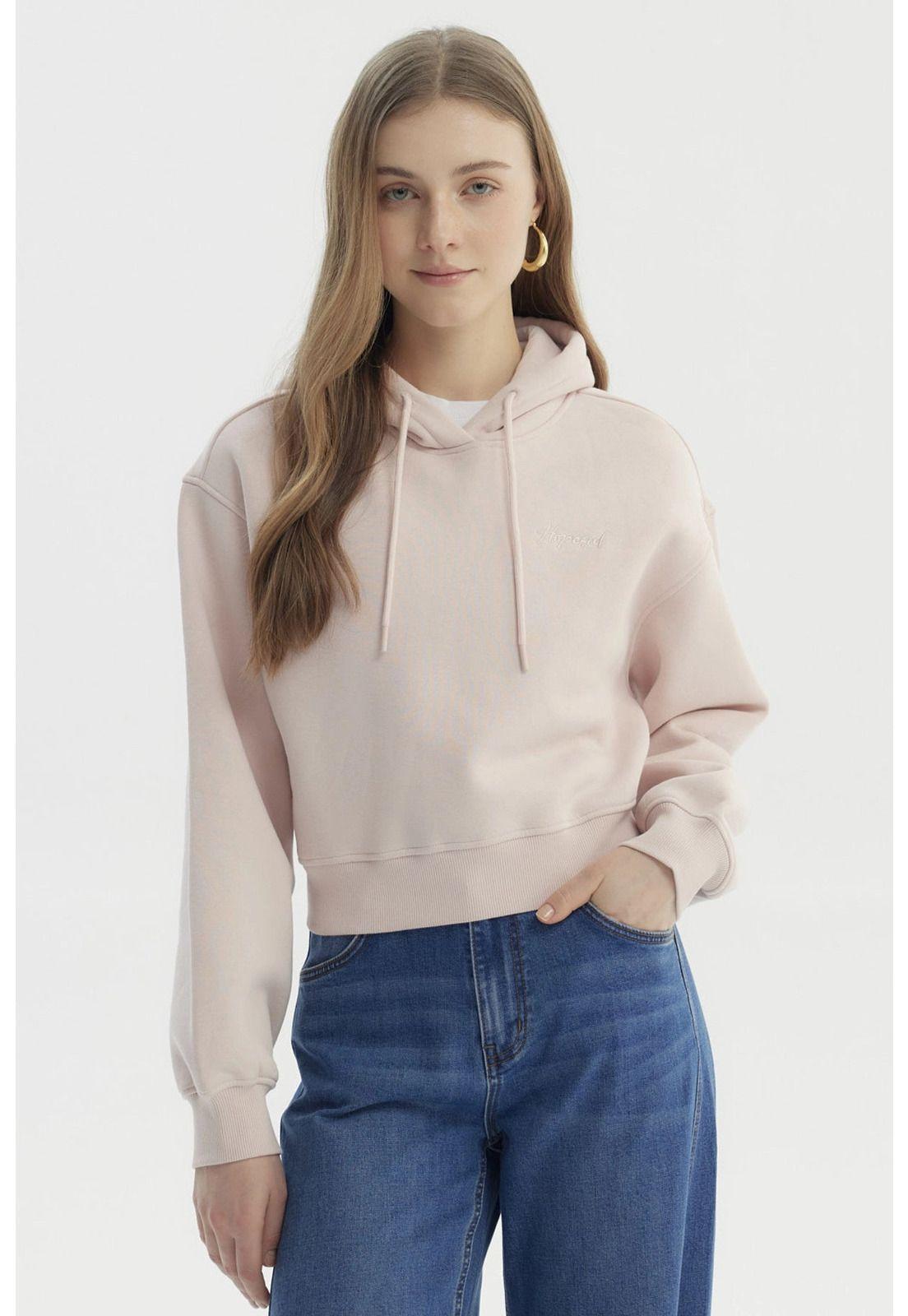 Polerón Mujer Canguro Print Rosado-0